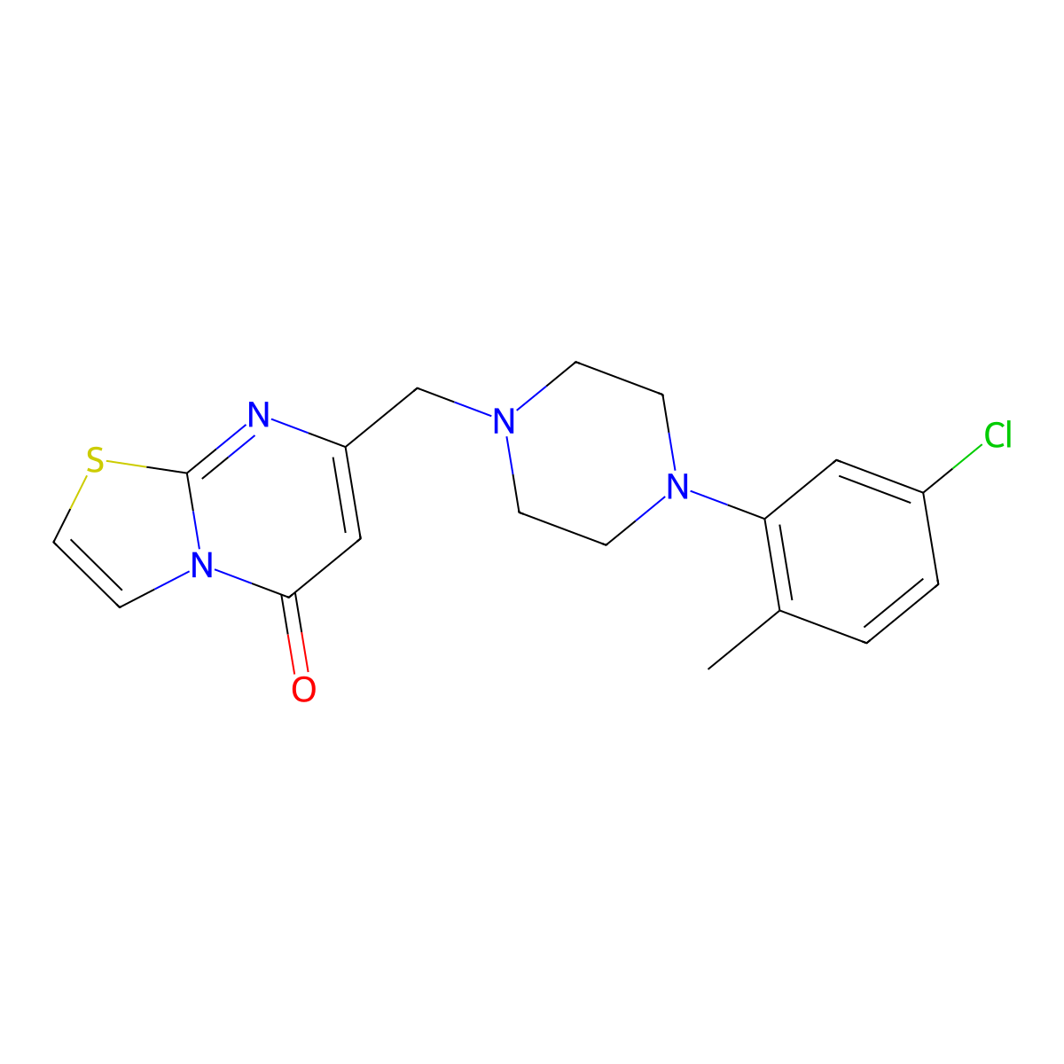 7-[[4-(5-Chloro-2-methylphenyl)piperazin-1-yl]methyl]-[1,3]thiazolo[3,2-a]pyrimidin-5-one molecular structure, CAS 790237-90-0
