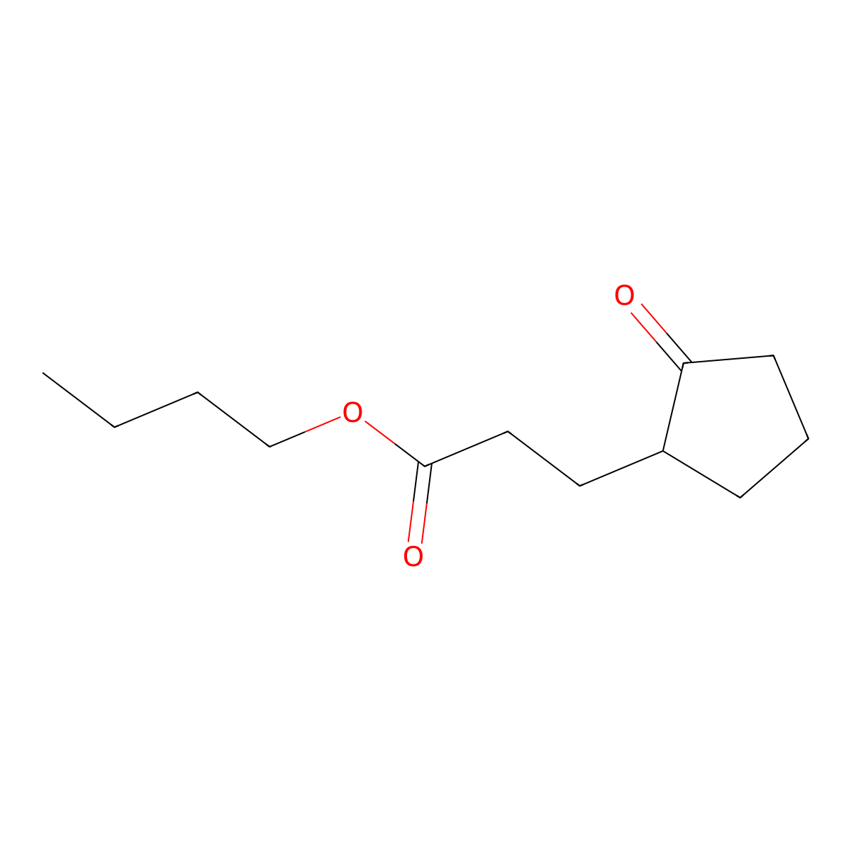 Butyl 3-(2-oxocyclopentyl)propanoate molecular structure, CAS 79024-99-0