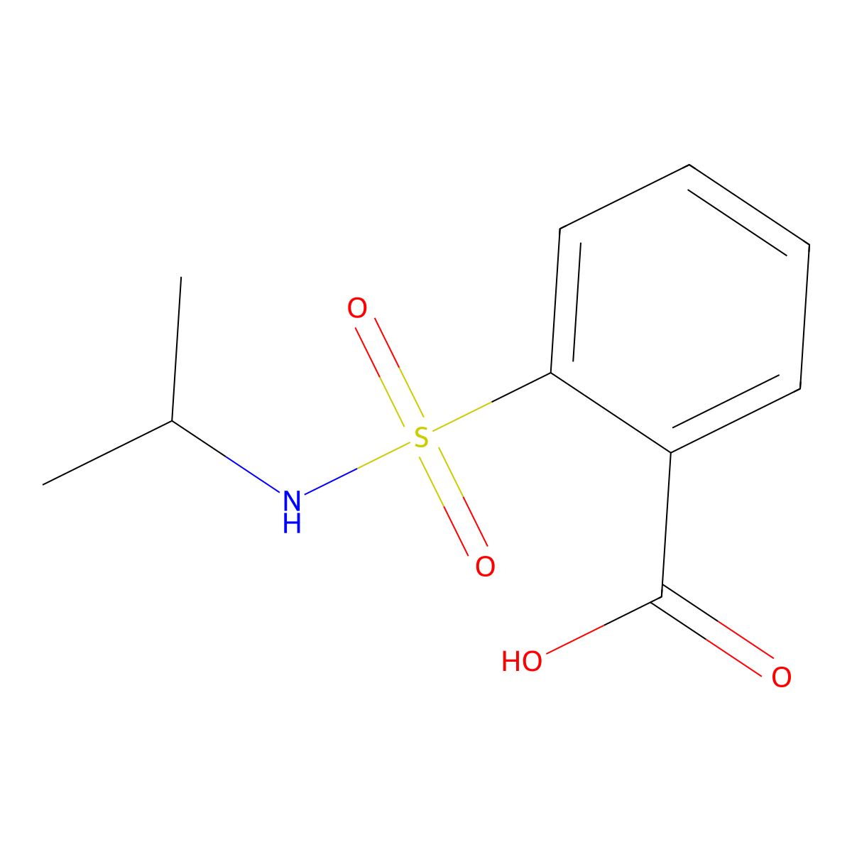 2-[(Propan-2-yl)sulfamoyl]benzoic acid molecular structure, CAS 790247-43-7