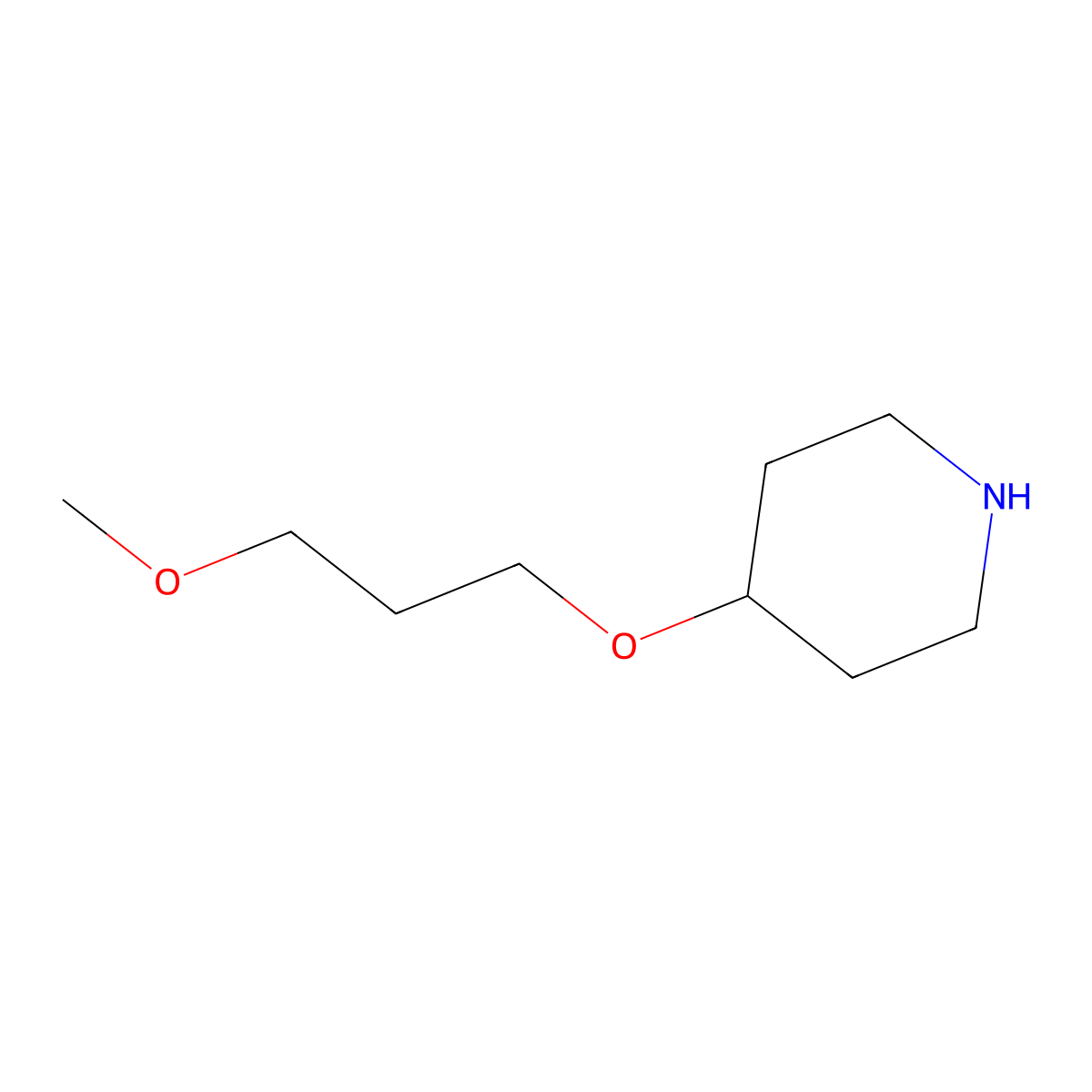 4-(3-Methoxypropoxy)piperidine molecular structure, CAS 79025-24-4
