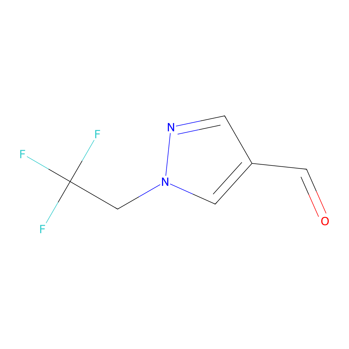 1-(2,2,2-trifluoroethyl)-1H-pyrazole-4-carbaldehyde molecular structure, CAS 790254-33-0