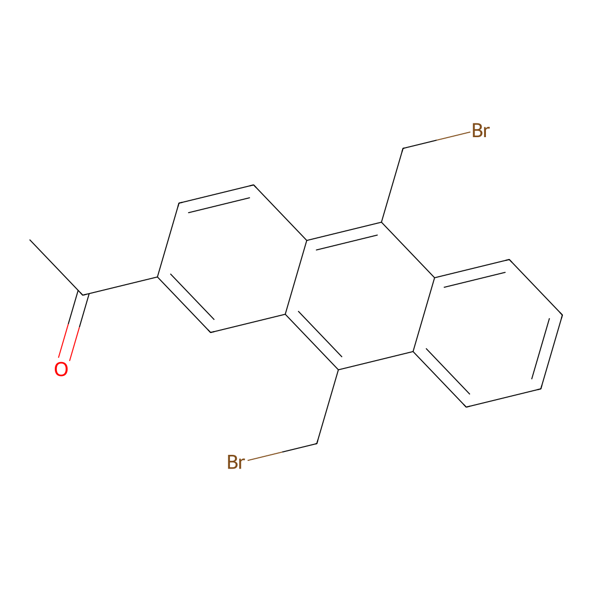 1-[9,10-Bis(bromomethyl)-2-anthracenyl]ethanone molecular structure, CAS 790257-33-9