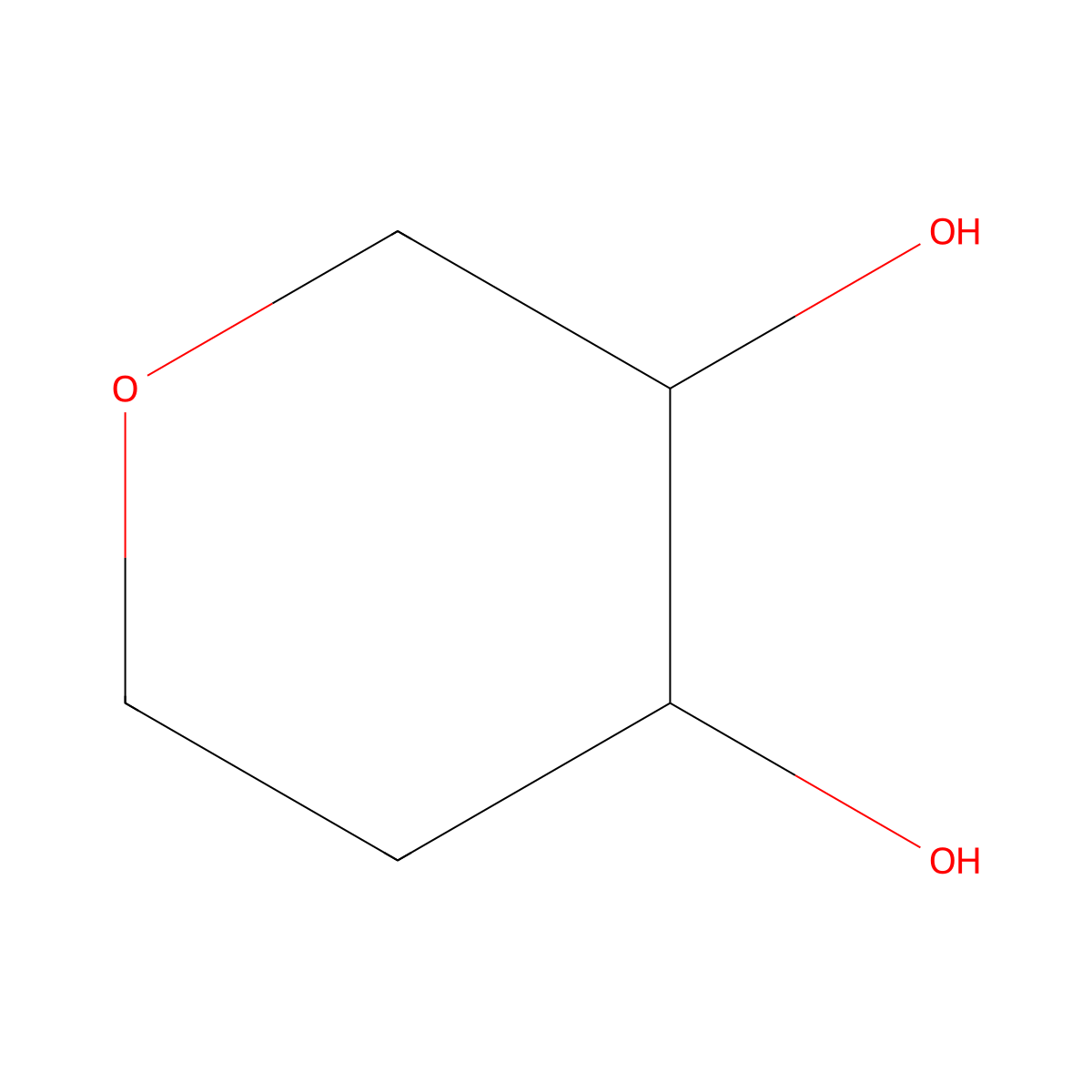 (3R,4R)-Oxane-3,4-diol molecular structure, CAS 79026-40-7