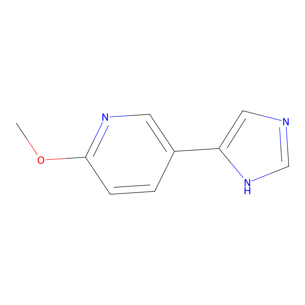 5-(1h-Imidazol-4-yl)-2-methoxypyridine molecular structure, CAS 790262-67-8
