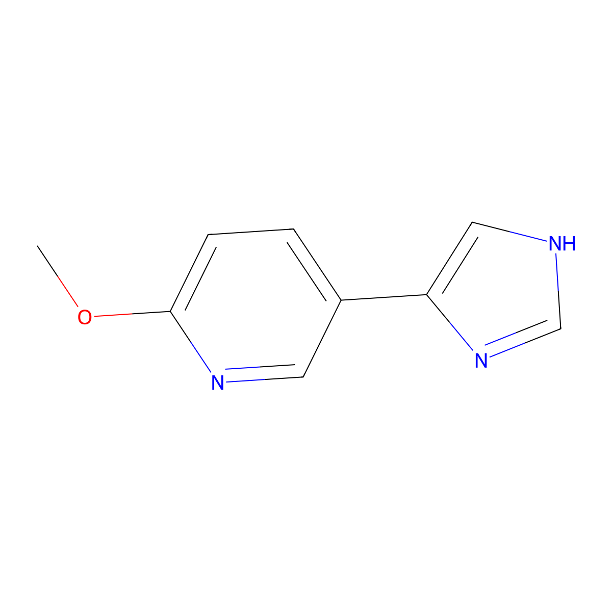 5-(1h-Imidazol-4-yl)-2-methoxypyridine molecular structure, CAS 790262-67-8