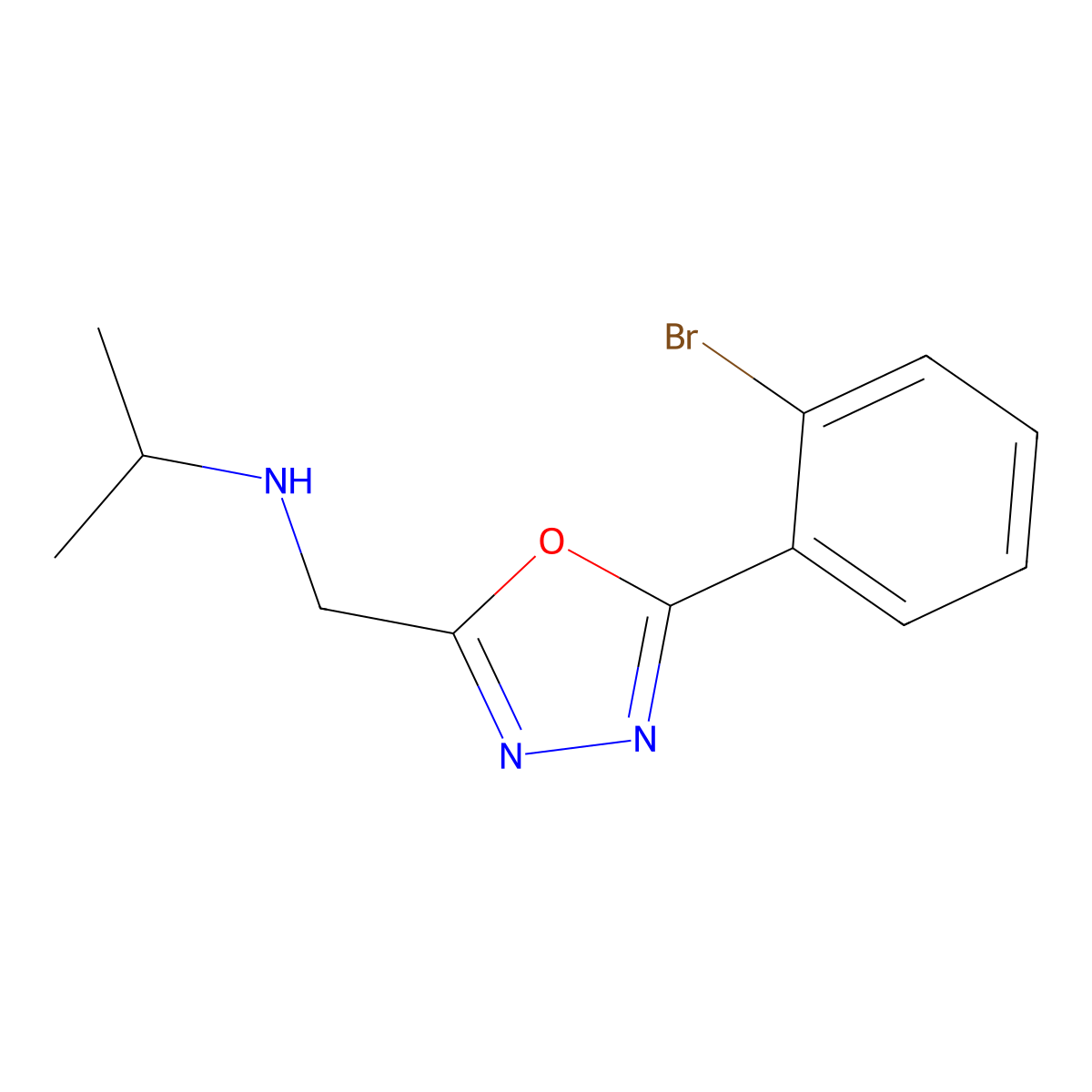{[5-(2-Bromophenyl)-1,3,4-oxadiazol-2-yl]methyl}(propan-2-yl)amine molecular structure, CAS 790263-26-2