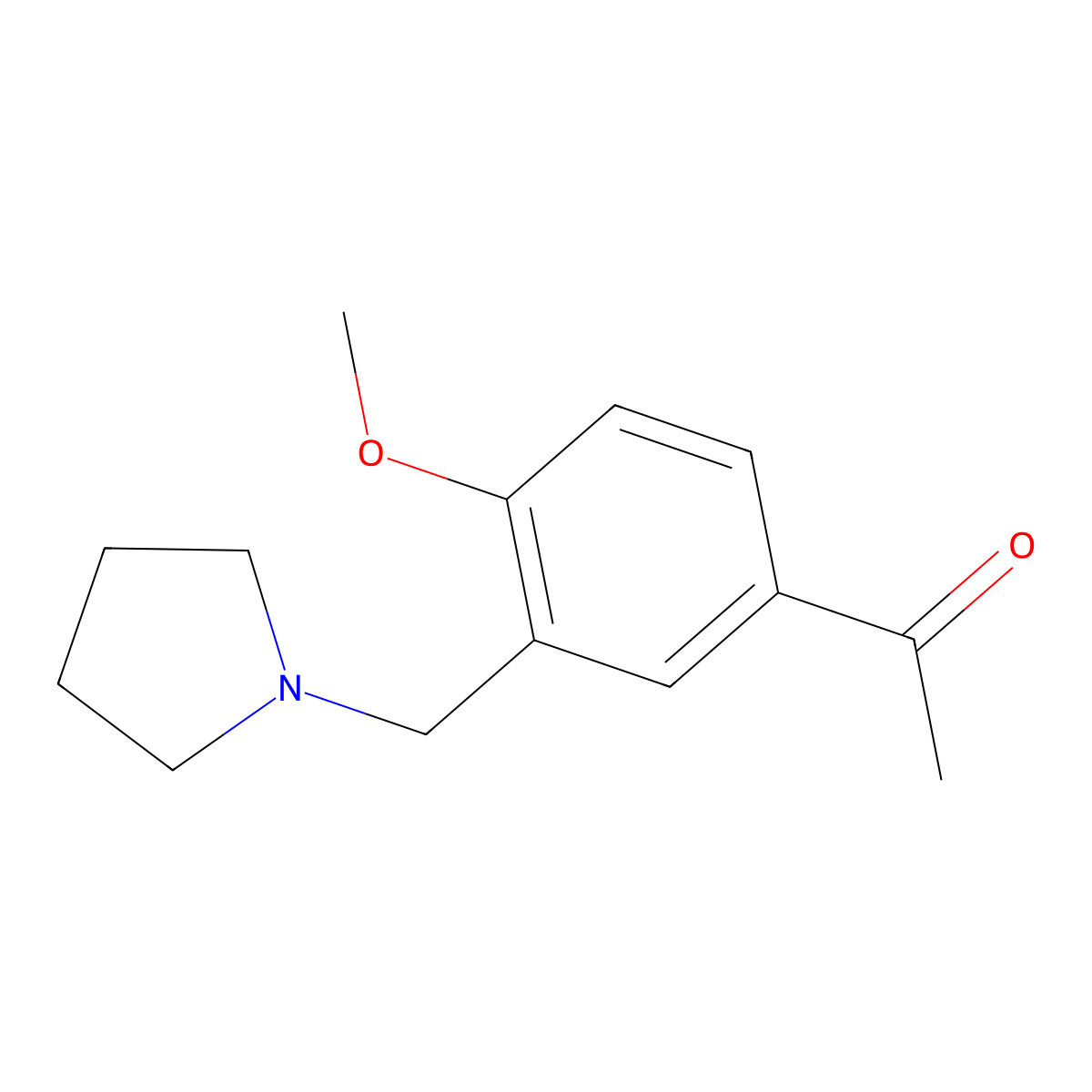 1-[4-Methoxy-3-(pyrrolidin-1-ylmethyl)phenyl]ethan-1-one molecular structure, CAS 790263-38-6