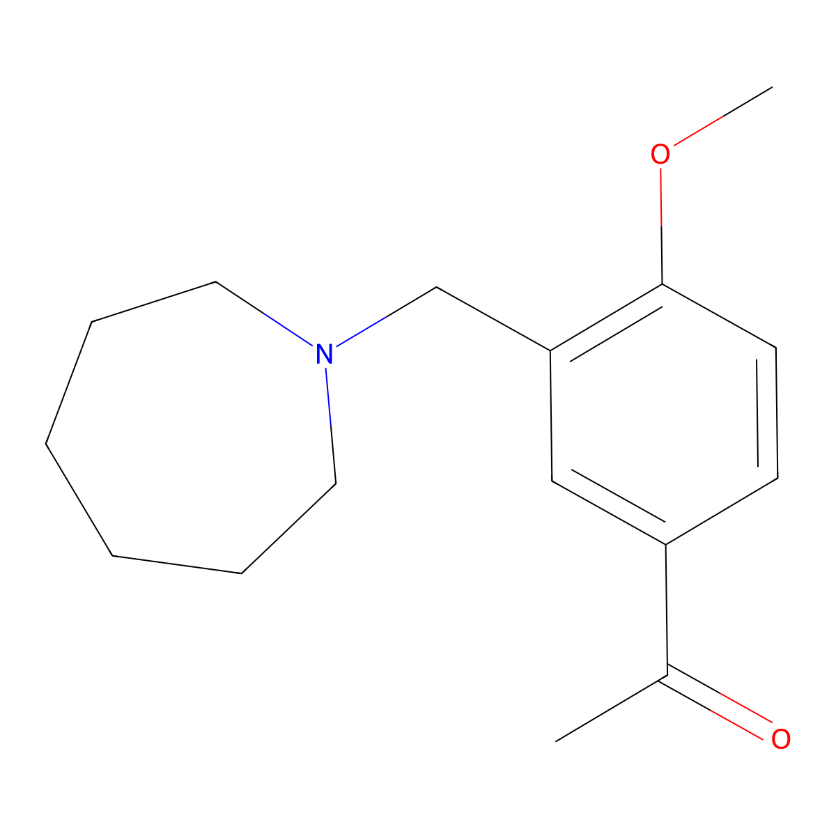 1-[3-(Azepan-1-ylmethyl)-4-methoxyphenyl]ethanone molecular structure, CAS 790263-39-7