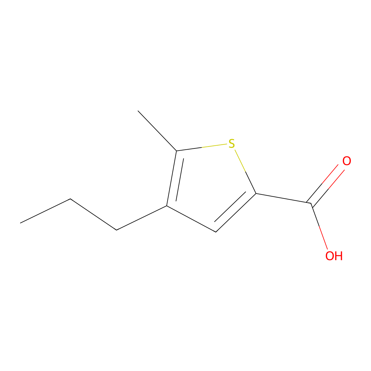 5-Methyl-4-propylthiophene-2-carboxylic acid molecular structure, CAS 790263-47-7