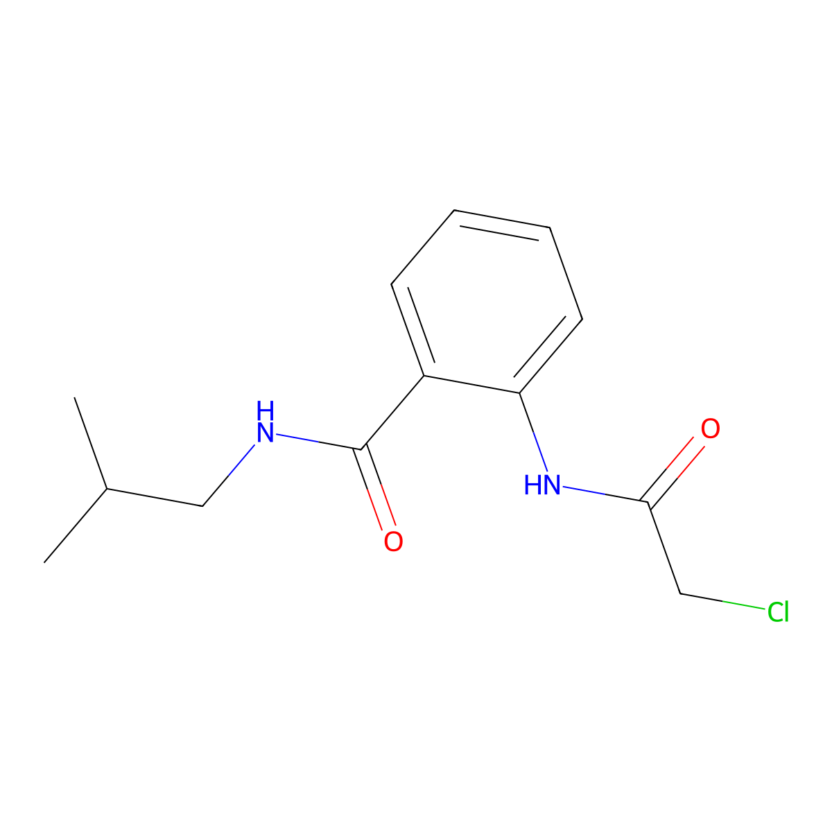 2-(2-chloroacetamido)-N-(2-methylpropyl)benzamide molecular structure, CAS 790263-49-9