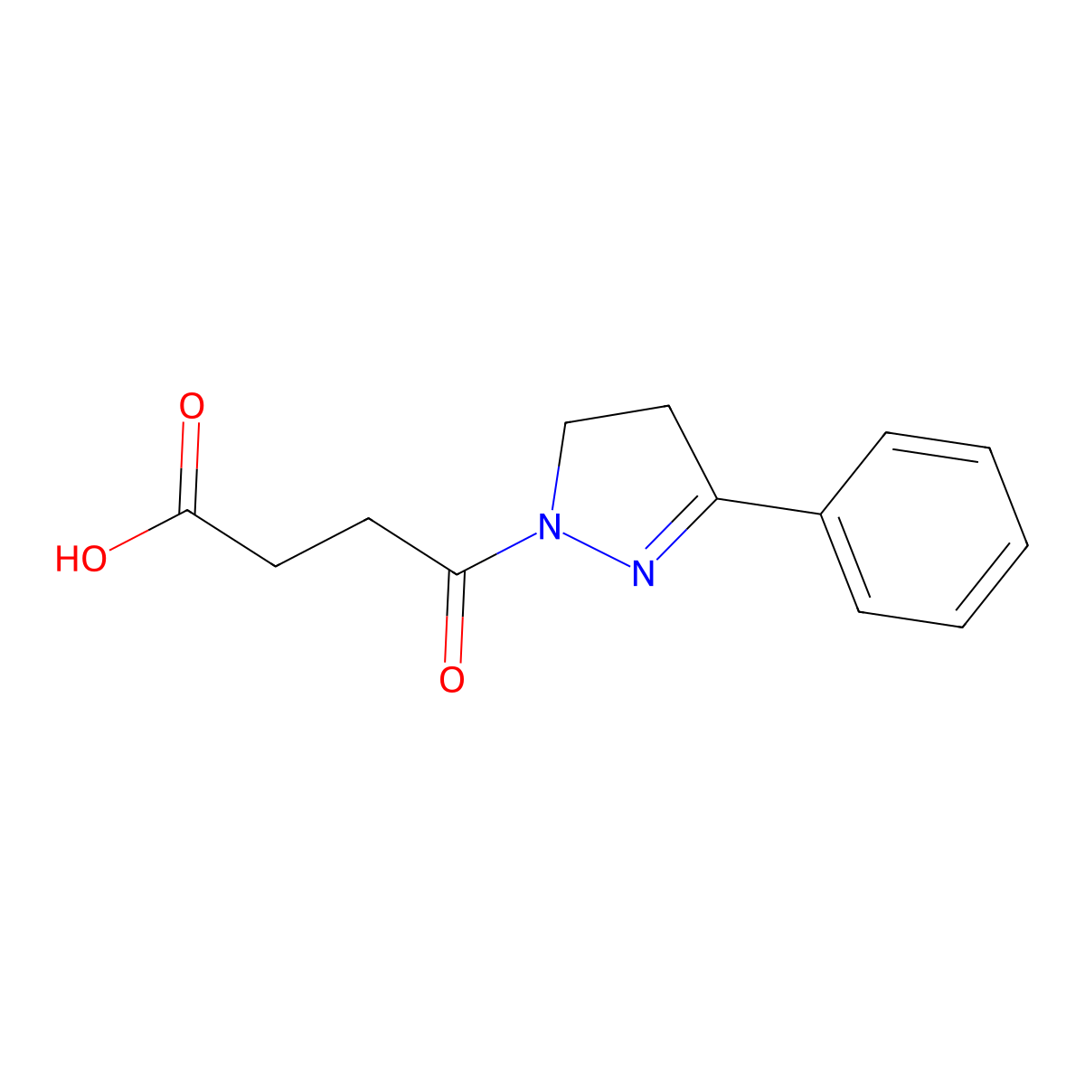 4-oxo-4-(3-phenyl-4,5-dihydro-1H-pyrazol-1-yl)butanoic acid molecular structure, CAS 790263-53-5
