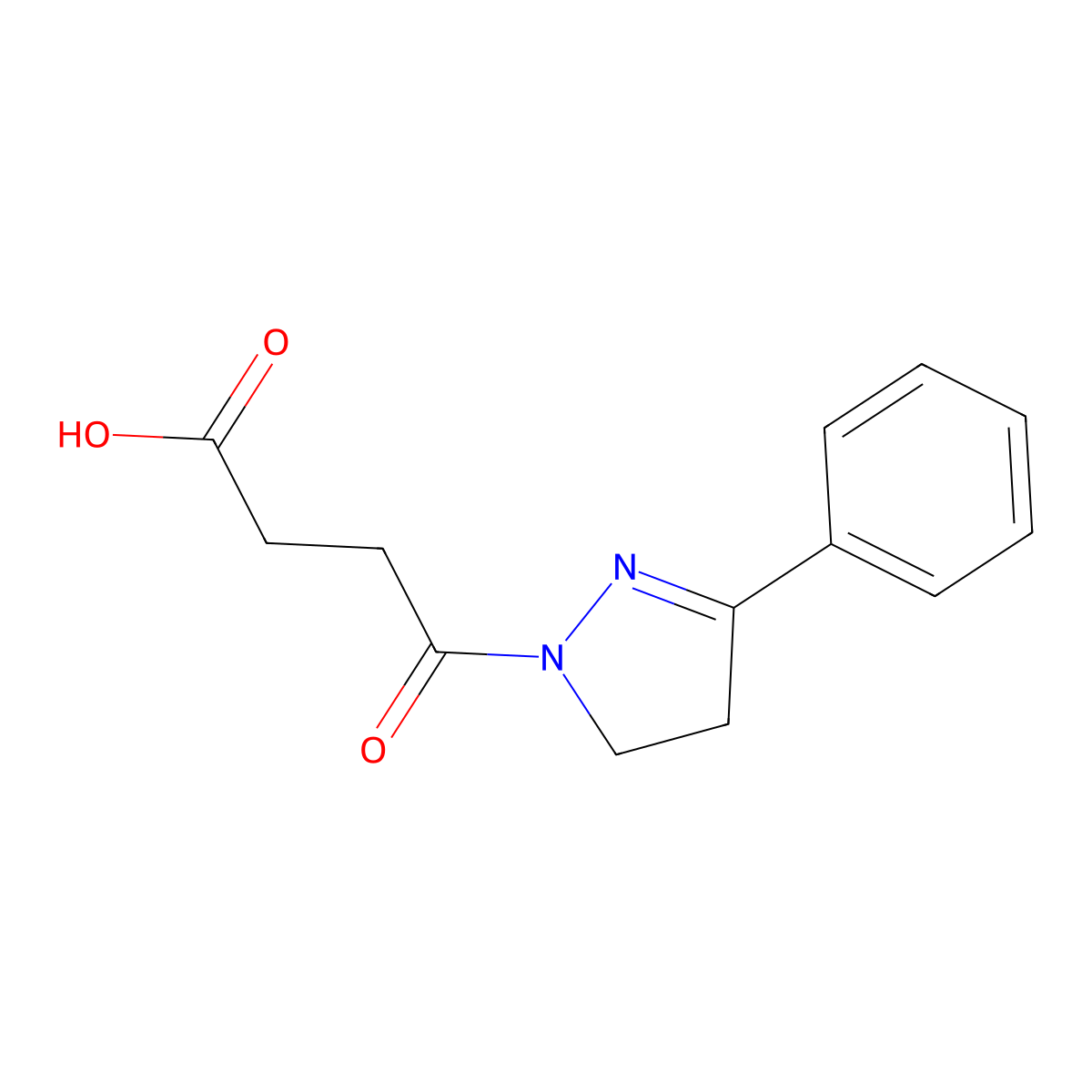 4-oxo-4-(3-phenyl-4,5-dihydro-1H-pyrazol-1-yl)butanoic acid molecular structure, CAS 790263-53-5