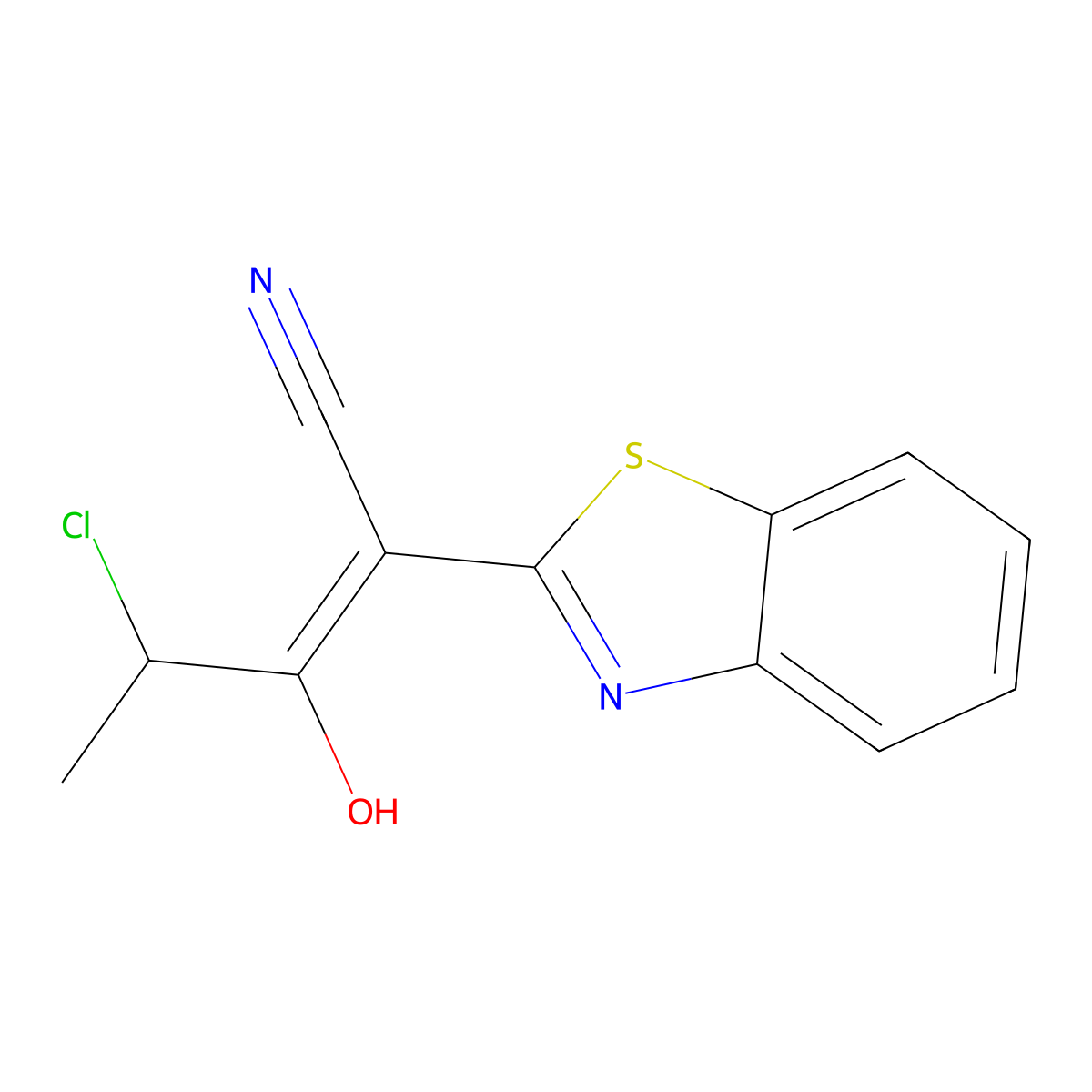 2-(1,3-Benzothiazol-2-yl)-4-chloro-3-hydroxypent-2-enenitrile molecular structure, CAS 790263-54-6