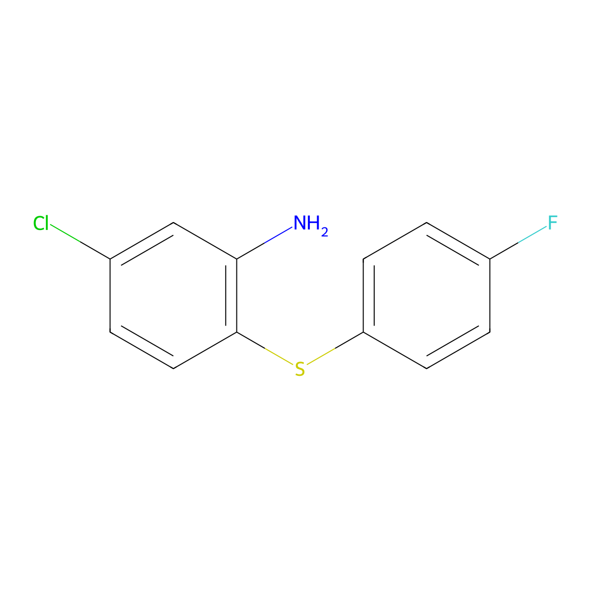 5-Chloro-2-[(4-fluorophenyl)sulfanyl]aniline molecular structure, CAS 790263-67-1