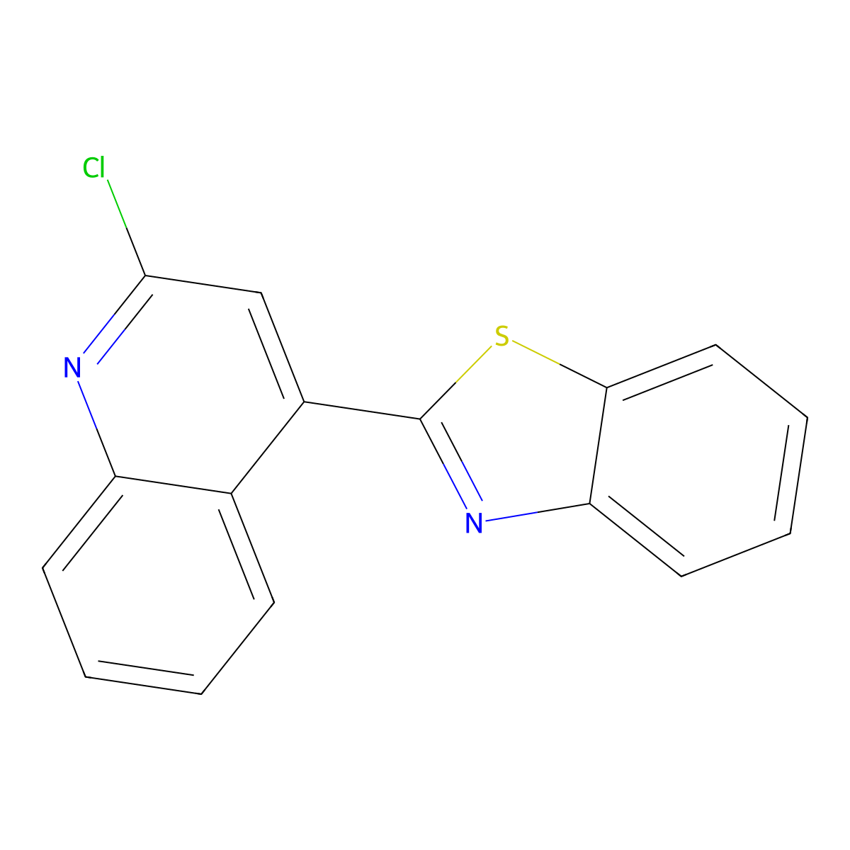 4-(1,3-Benzothiazol-2-yl)-2-chloroquinoline molecular structure, CAS 790263-71-7