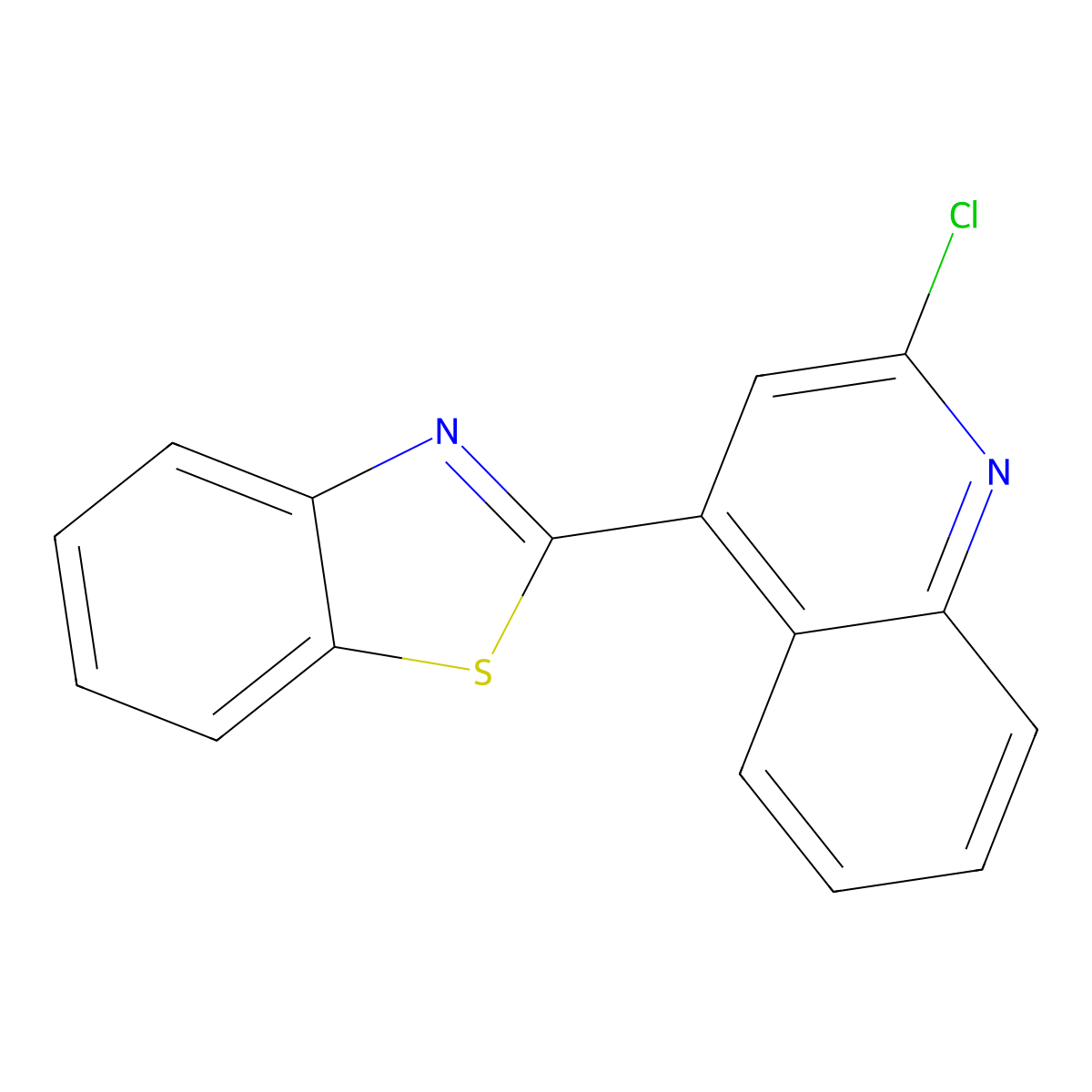 4-(1,3-Benzothiazol-2-yl)-2-chloroquinoline molecular structure, CAS 790263-71-7