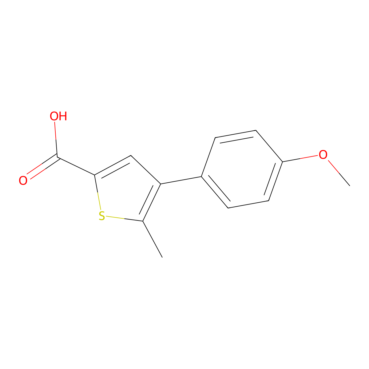4-(4-Methoxyphenyl)-5-methylthiophene-2-carboxylic acid molecular structure, CAS 790263-77-3