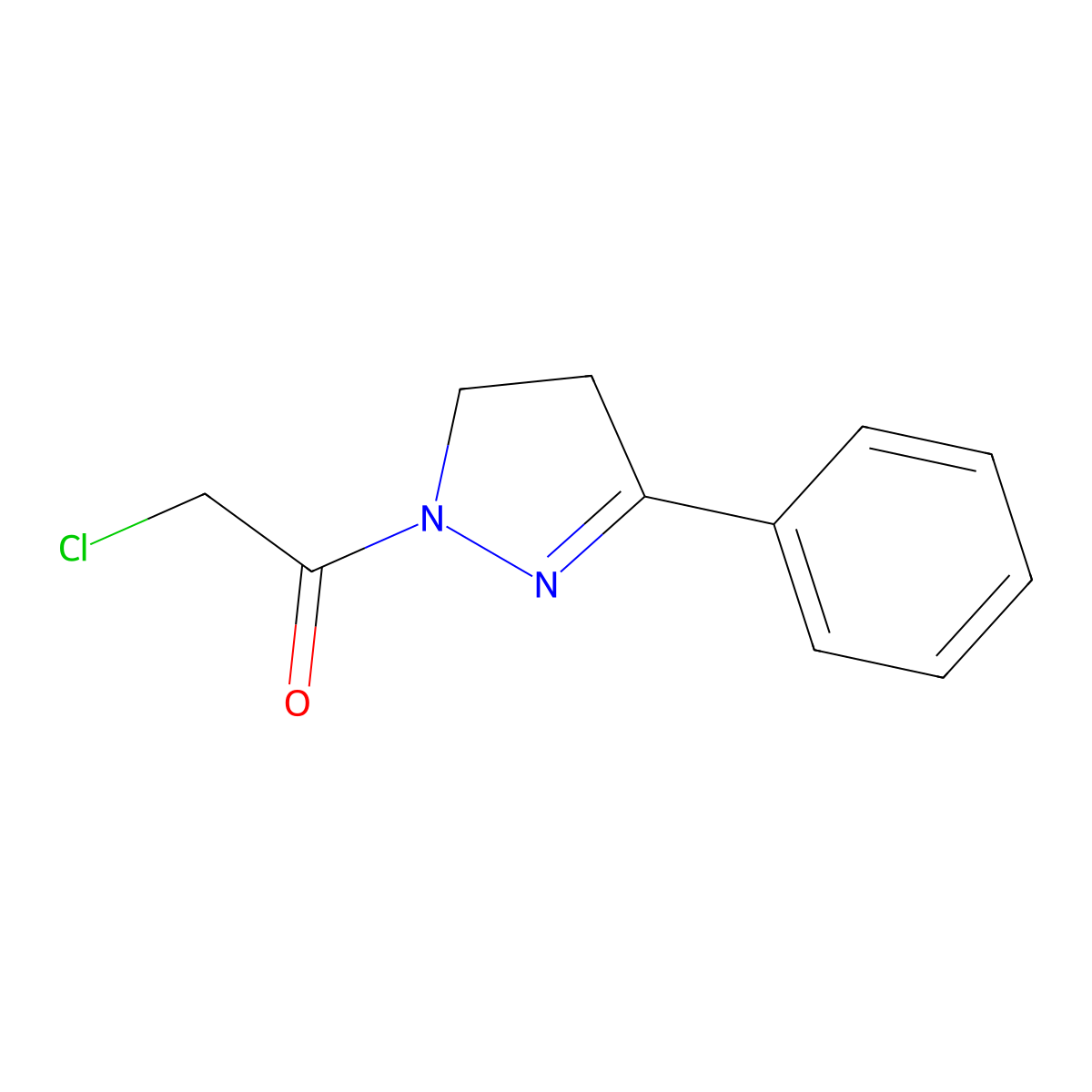 1-(chloroacetyl)-3-phenyl-4,5-dihydro-1H-pyrazole molecular structure, CAS 790263-78-4