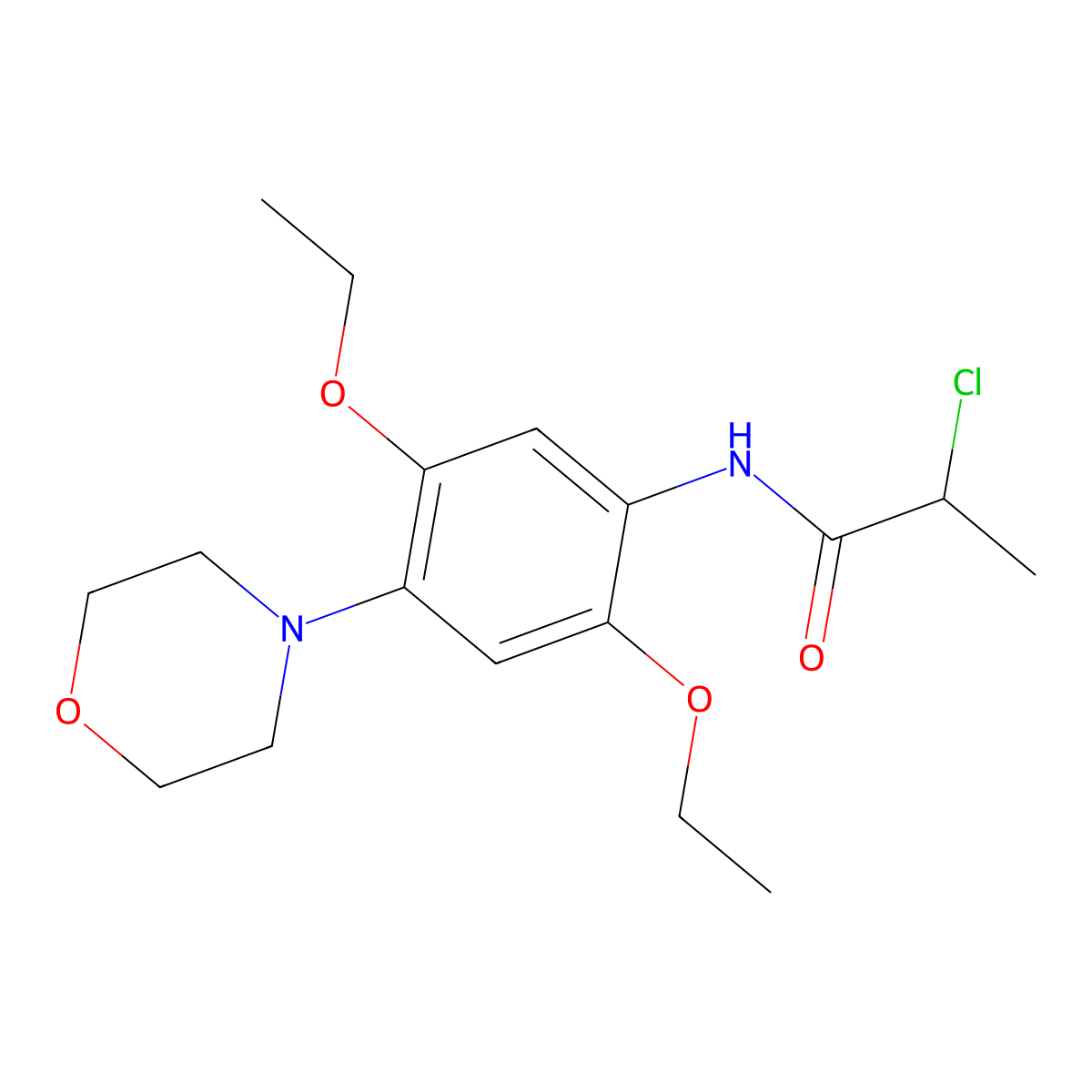 2-Chloro-N-[2,5-diethoxy-4-(morpholin-4-YL)phenyl]propanamide molecular structure, CAS 790263-79-5