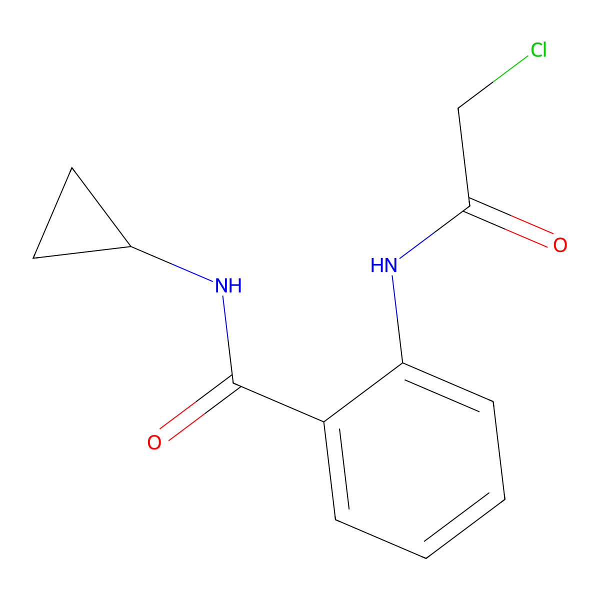 2-(2-chloroacetamido)-N-cyclopropylbenzamide molecular structure, CAS 790263-80-8