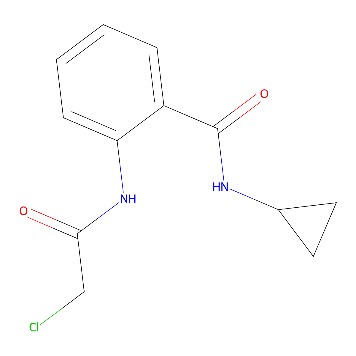 2-(2-chloroacetamido)-N-cyclopropylbenzamide molecular structure, CAS 790263-80-8