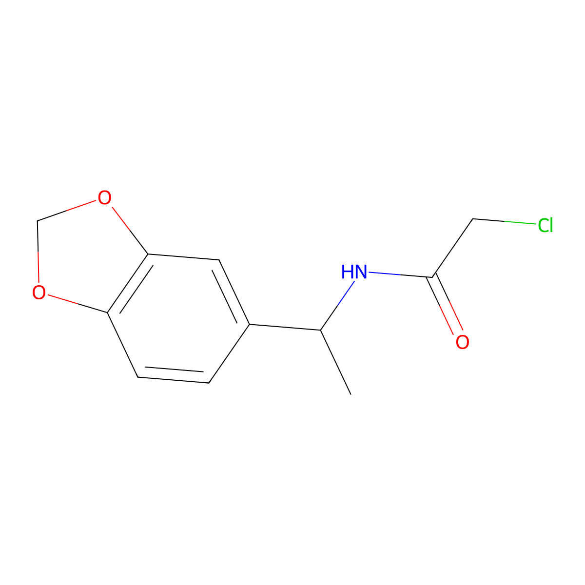N-[1-(2H-1,3-benzodioxol-5-yl)ethyl]-2-chloroacetamide molecular structure, CAS 790263-83-1