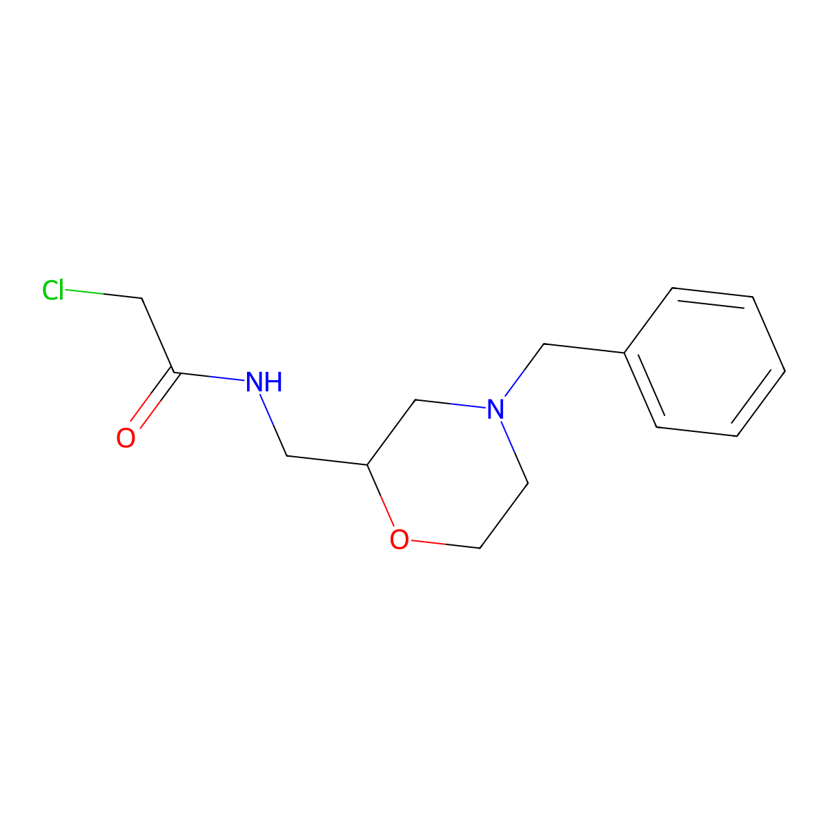N-[(4-benzylmorpholin-2-yl)methyl]-2-chloroacetamide molecular structure, CAS 790263-92-2
