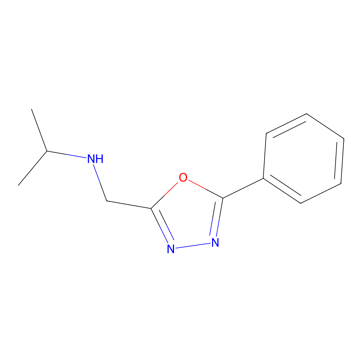 [(5-Phenyl-1,3,4-oxadiazol-2-yl)methyl](propan-2-yl)amine molecular structure, CAS 790270-70-1
