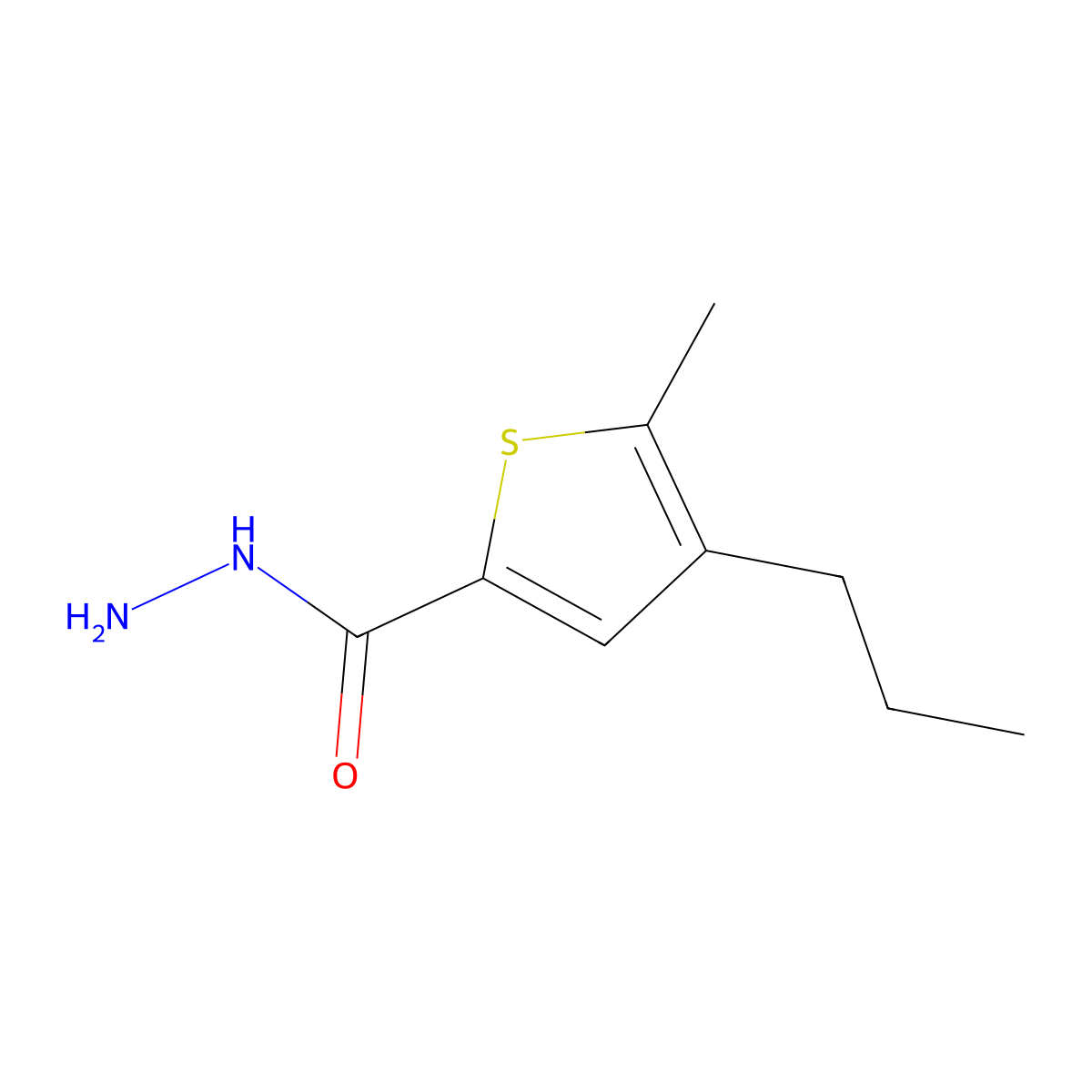 5-Methyl-4-propylthiophene-2-carbohydrazide molecular structure, CAS 790270-71-2