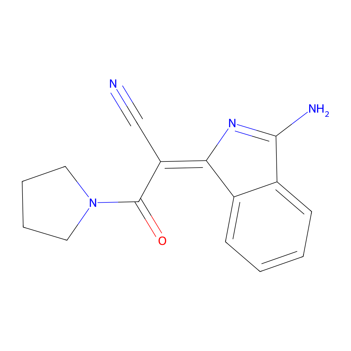 I+/--(3-Amino-1H-isoindol-1-ylidene)-I(2)-oxo-1-pyrrolidinepropanenitrile molecular structure, CAS 790270-79-0