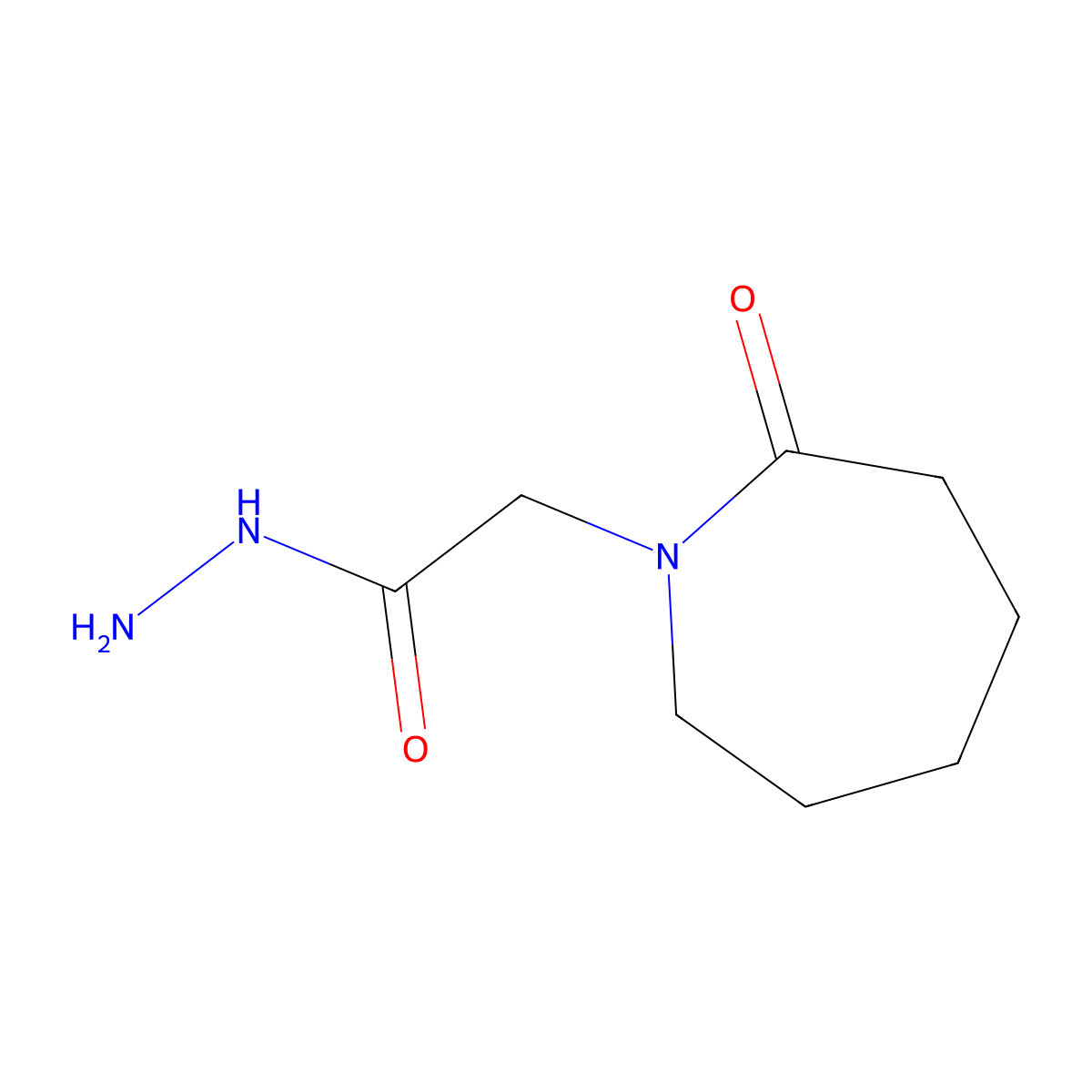 2-(2-Oxoazepan-1-yl)acetohydrazide molecular structure, CAS 790270-86-9