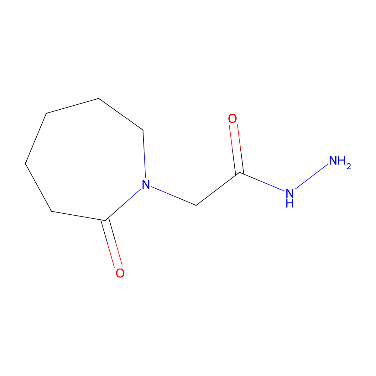 2-(2-Oxoazepan-1-yl)acetohydrazide molecular structure, CAS 790270-86-9