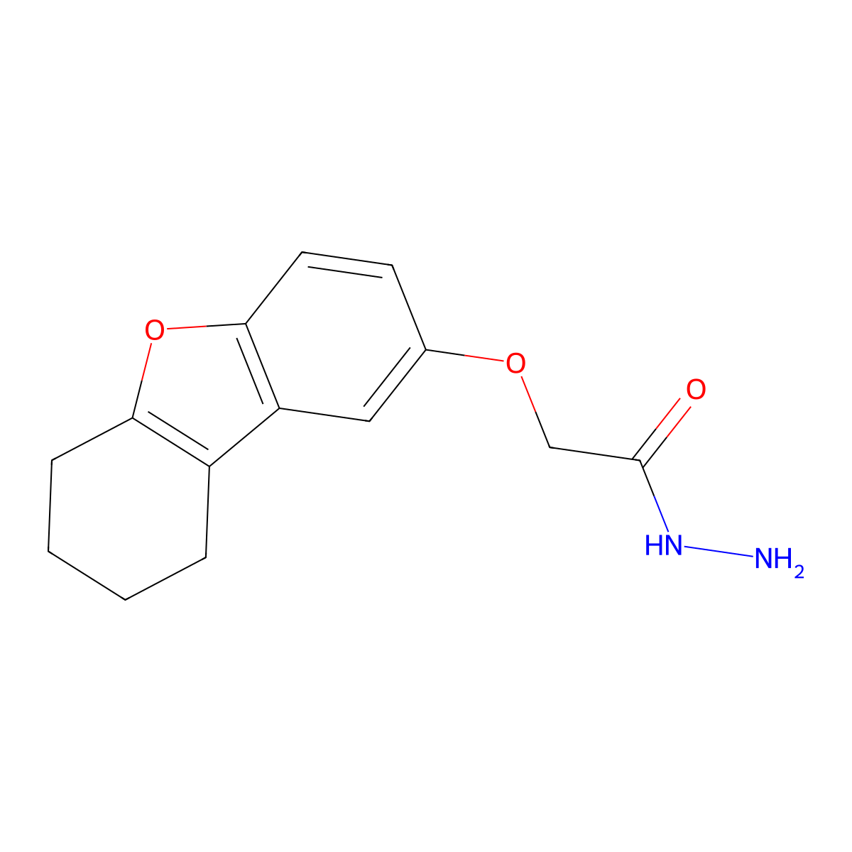 2-(6,7,8,9-Tetrahydrodibenzofuran-2-yloxy)acetohydrazide molecular structure, CAS 790270-92-7
