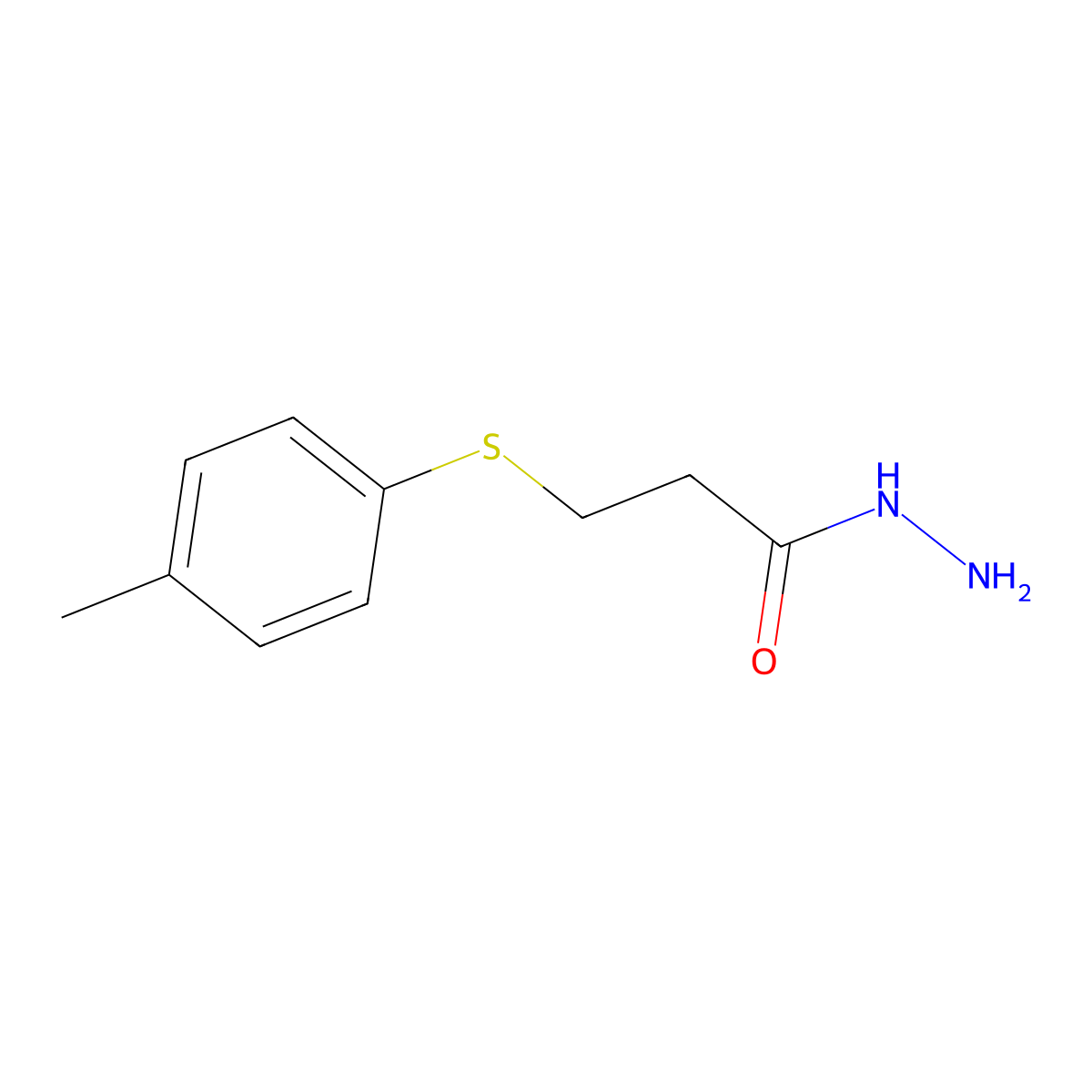 3-[(4-Methylphenyl)thio]propanohydrazide molecular structure, CAS 790270-94-9