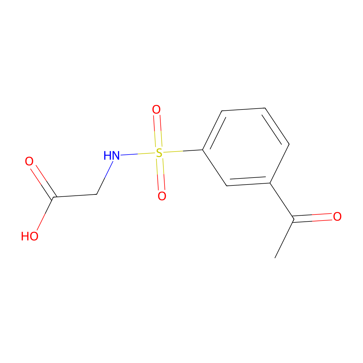 2-(3-Acetylbenzenesulfonamido)acetic acid molecular structure, CAS 790270-98-3