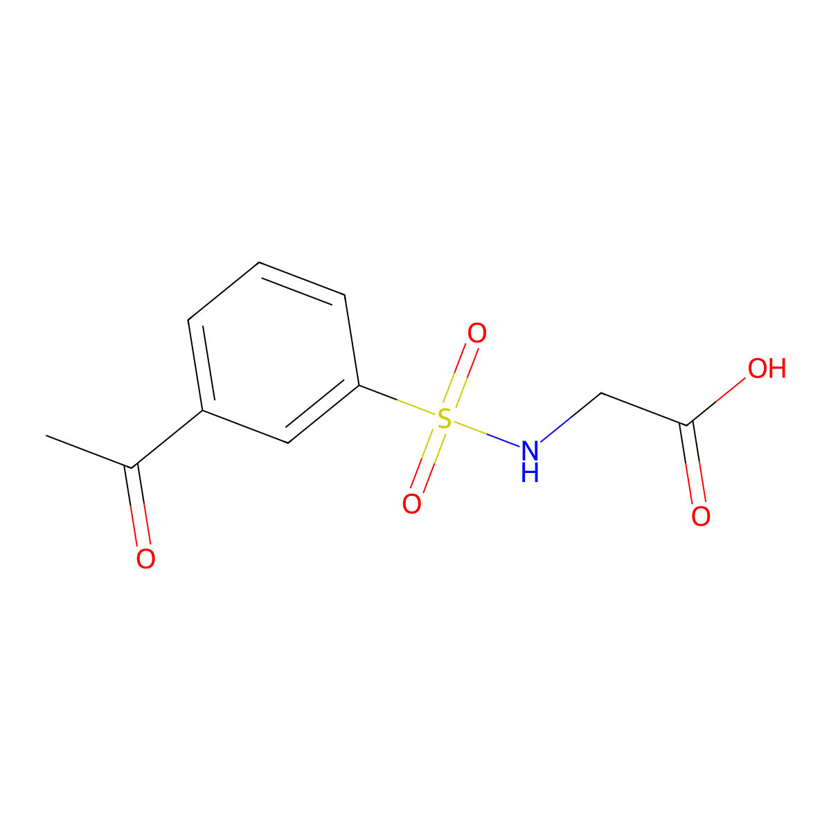 2-(3-Acetylbenzenesulfonamido)acetic acid molecular structure, CAS 790270-98-3