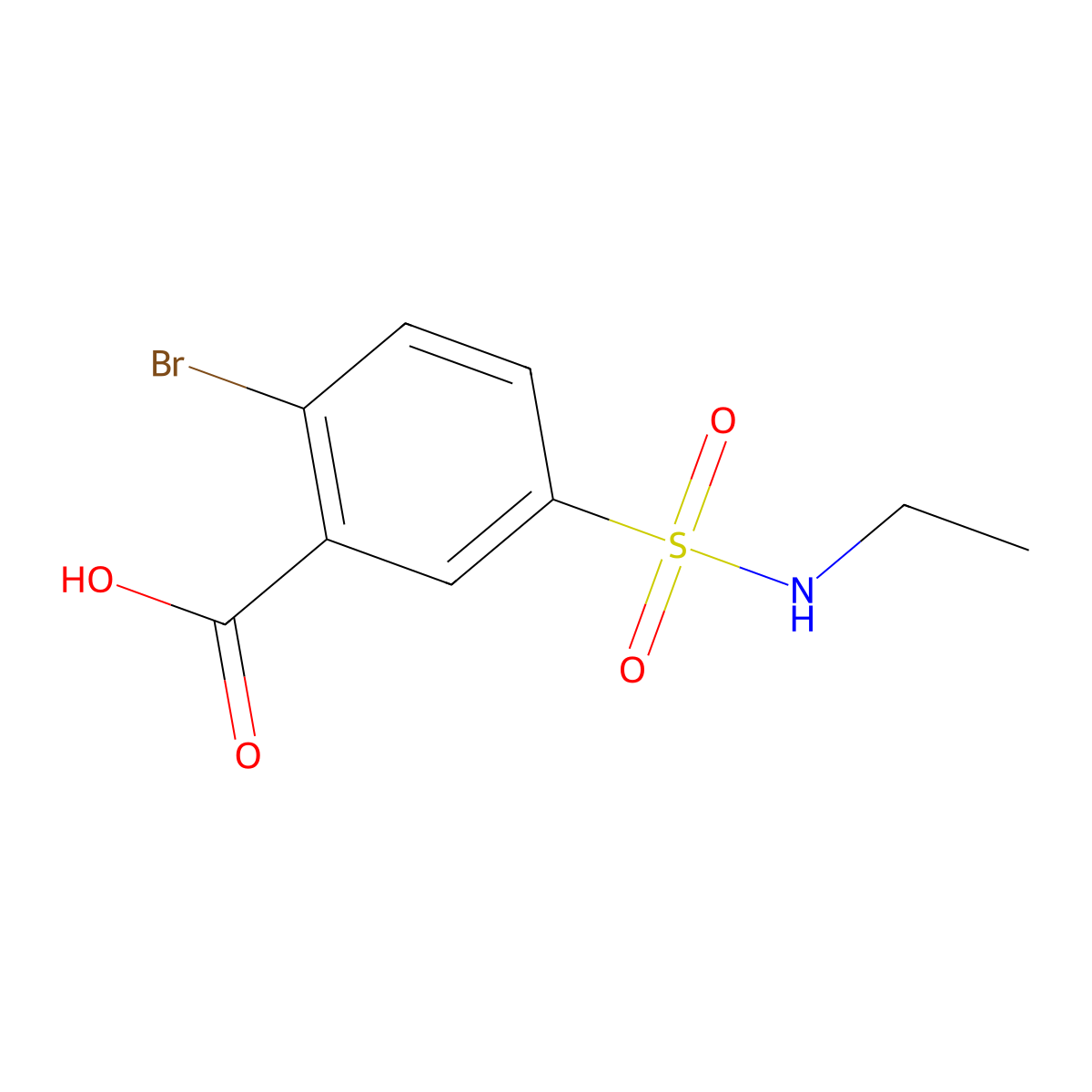 2-bromo-5-(ethylsulfamoyl)benzoic Acid molecular structure, CAS 790271-06-6