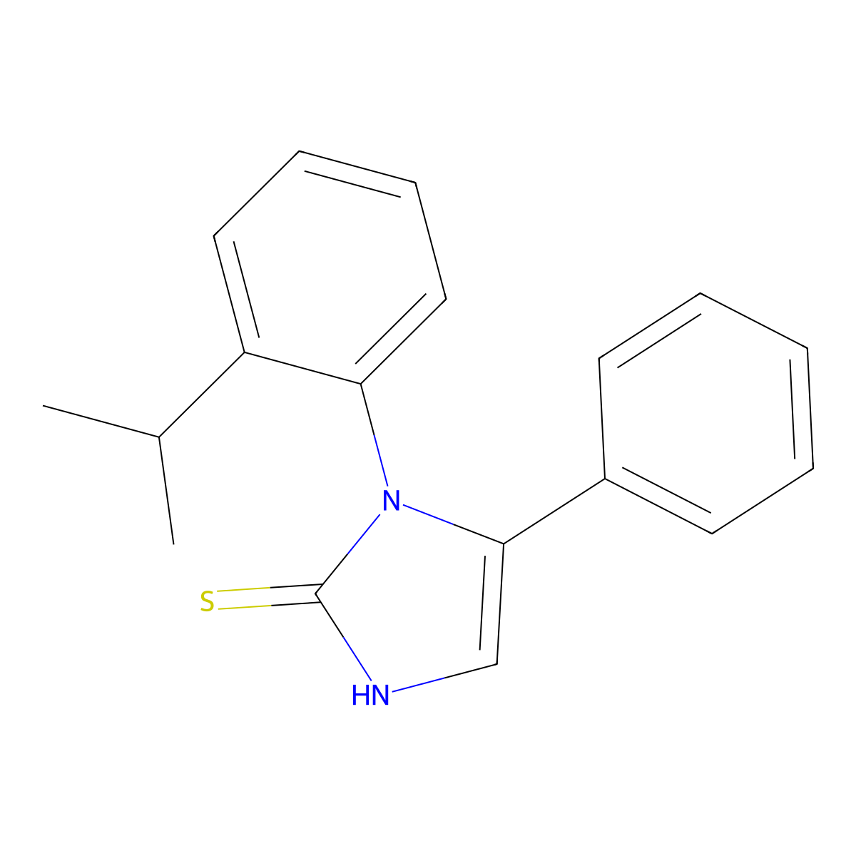 5-phenyl-1-[2-(propan-2-yl)phenyl]-1H-imidazole-2-thiol molecular structure, CAS 790271-18-0