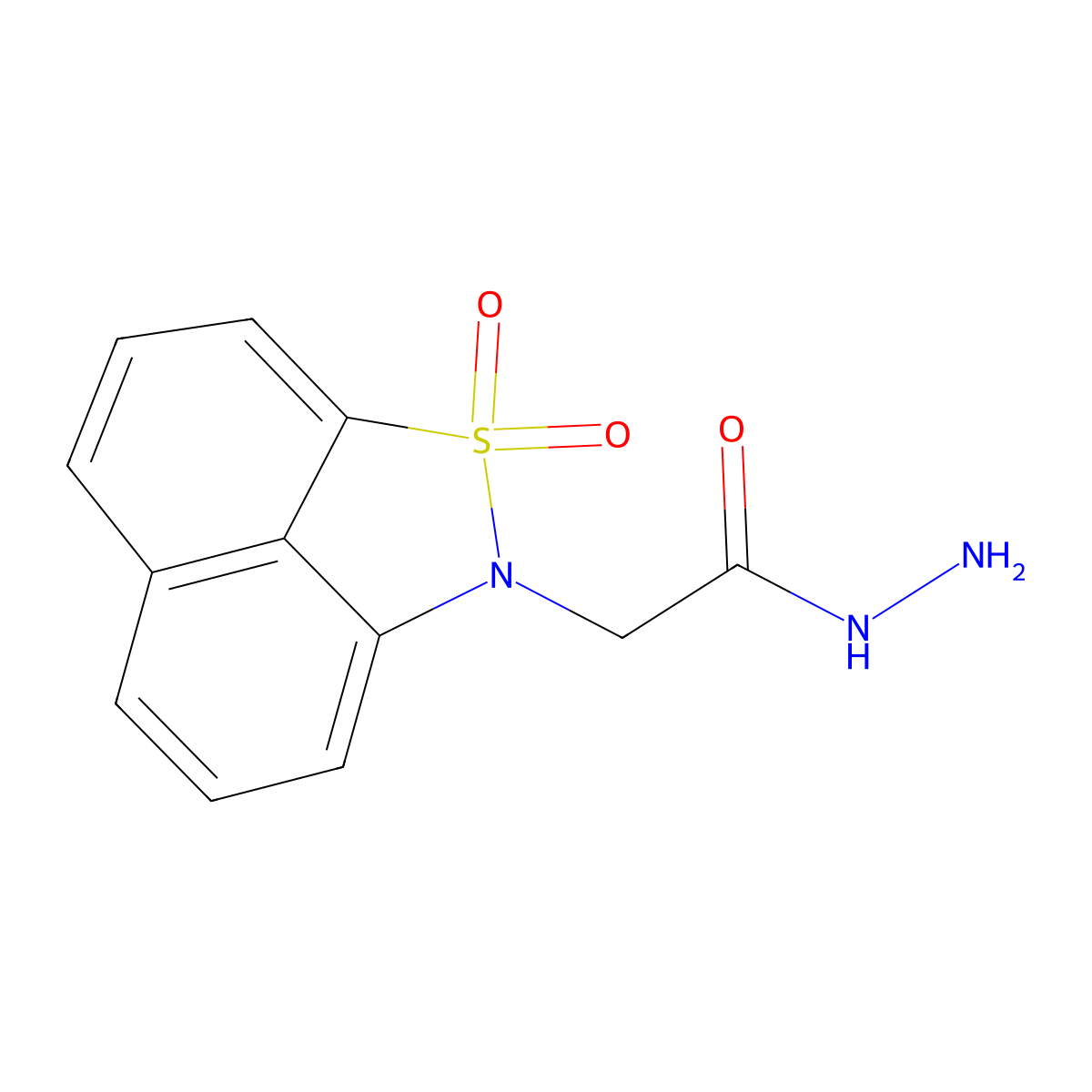 2-(1,1-dioxido-2H-naphtho[1,8-cd]isothiazol-2-yl)acetohydrazide molecular structure, CAS 790271-29-3