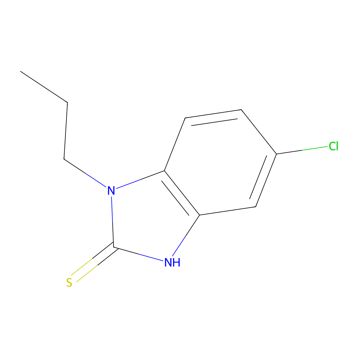 5-chloro-1-propyl-1H-1,3-benzodiazole-2-thiol molecular structure, CAS 790271-30-6