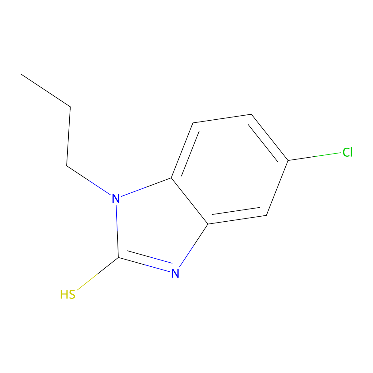 5-chloro-1-propyl-1H-1,3-benzodiazole-2-thiol molecular structure, CAS 790271-30-6