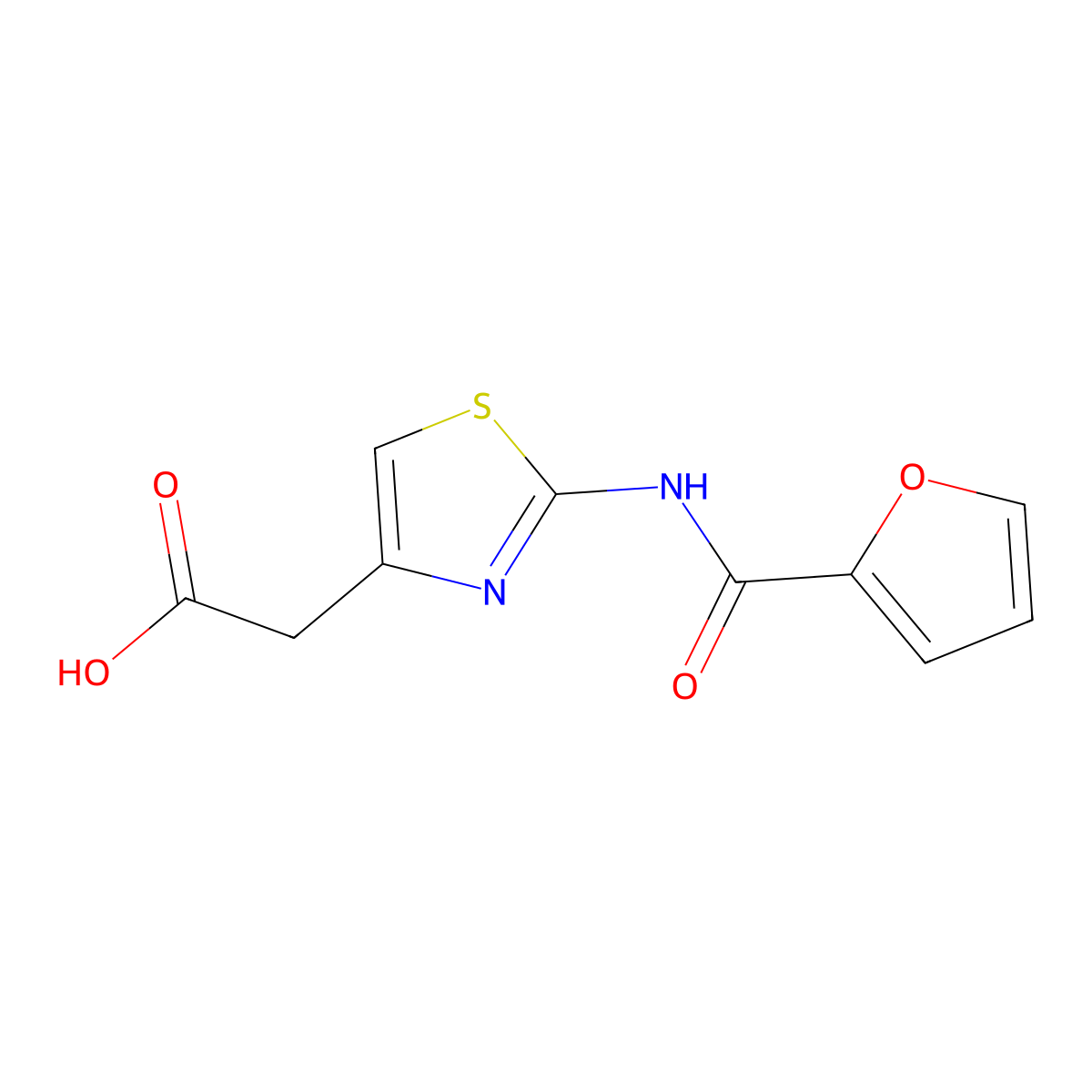 [2-(2-Furoylamino)-1,3-thiazol-4-yl]acetic acid molecular structure, CAS 790271-33-9