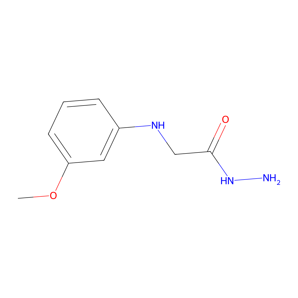 N-(3-Methoxyphenyl)glycine hydrazide molecular structure, CAS 790272-10-5
