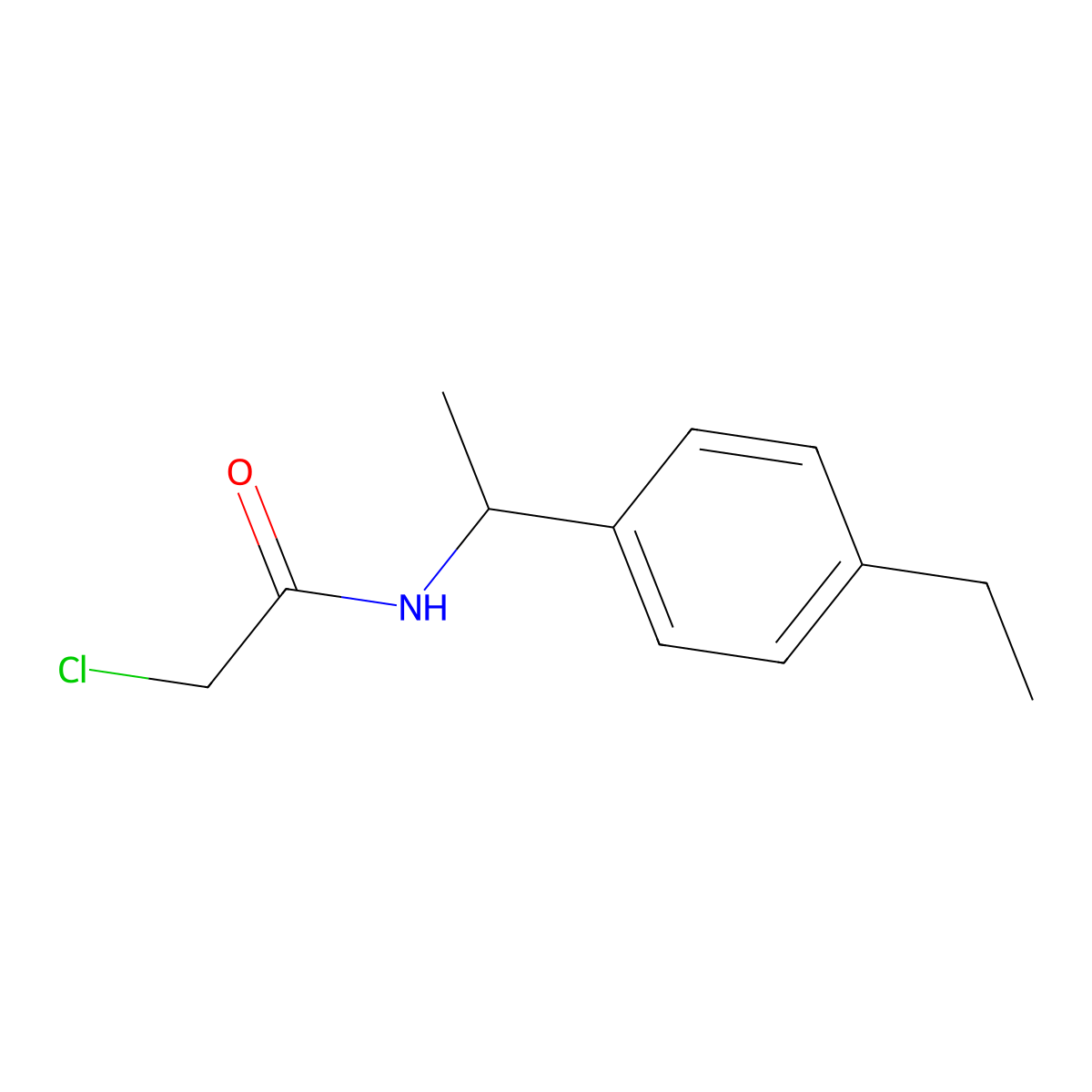 2-chloro-N-[1-(4-ethylphenyl)ethyl]acetamide molecular structure, CAS 790272-11-6