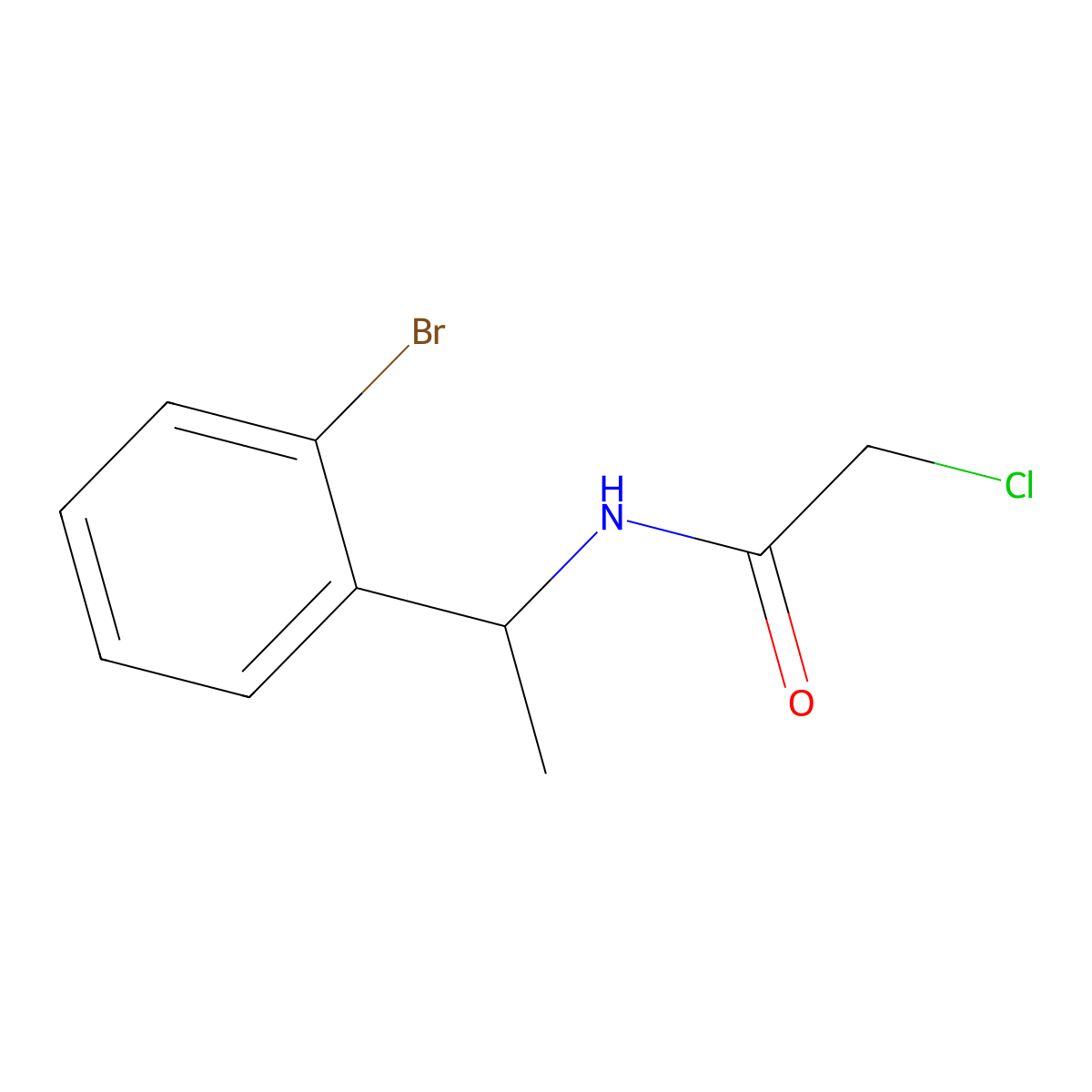 N-(1-(2-bromophenyl)ethyl)-2-chloroacetamide molecular structure, CAS 790272-21-8