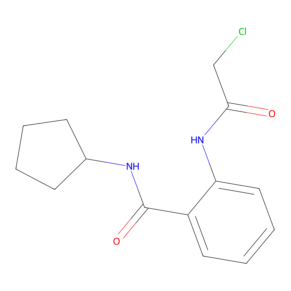 2-(2-chloroacetamido)-N-cyclopentylbenzamide molecular structure, CAS 790272-22-9