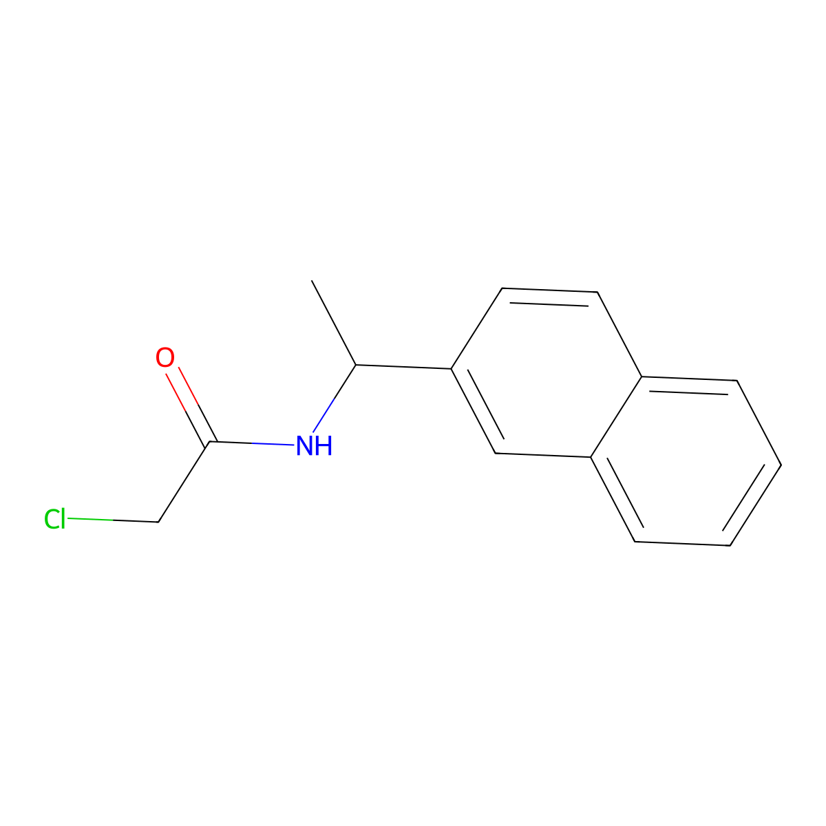 2-Chloro-N-(1-(2-naphthalenyl)ethyl)acetamide molecular structure, CAS 790272-25-2