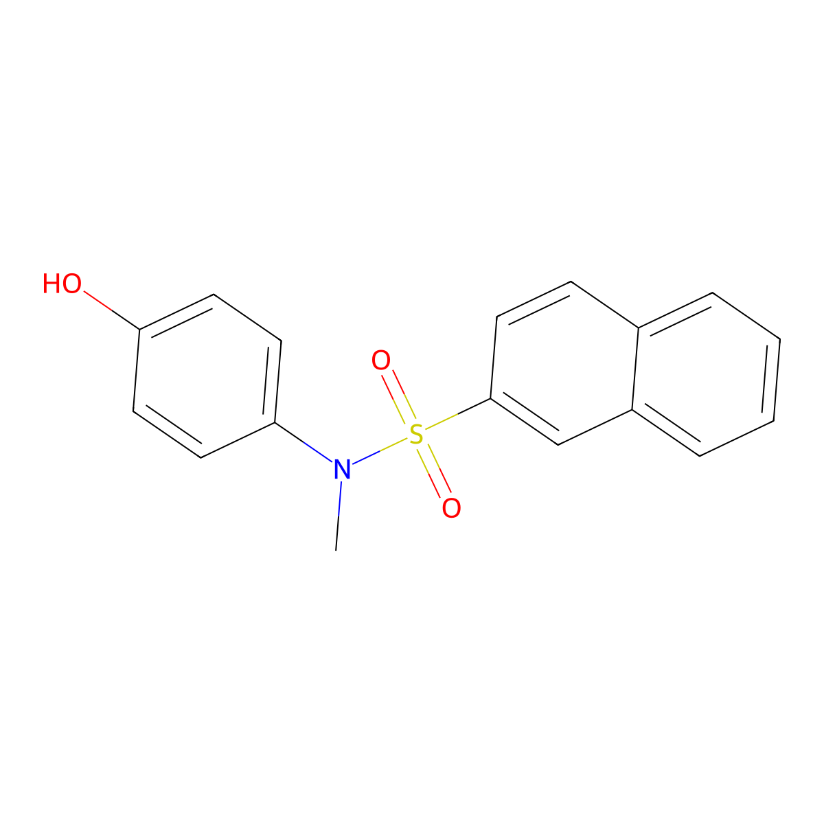 N-(4-hydroxyphenyl)-N-methylnaphthalene-2-sulfonamide molecular structure, CAS 790272-26-3