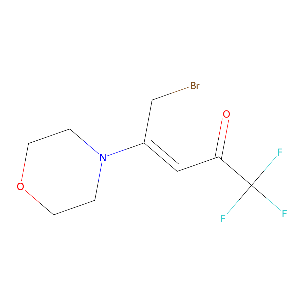 5-Bromo-1,1,1-trifluoro-4-morpholin-4-ylpent-3-en-2-one molecular structure, CAS 790272-29-6