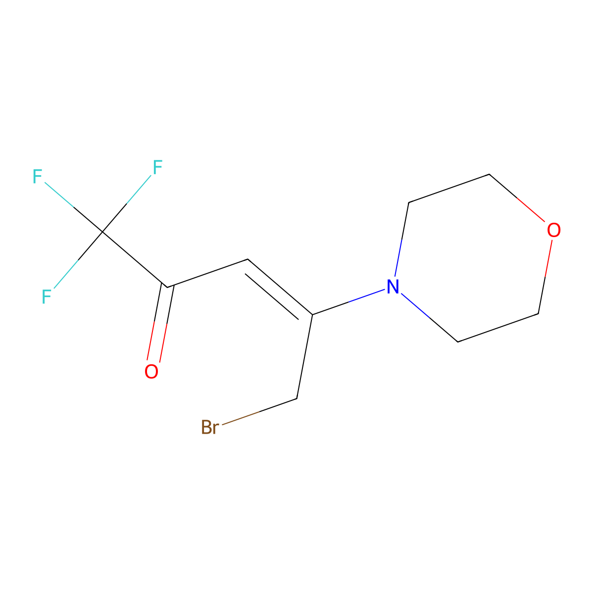 5-Bromo-1,1,1-trifluoro-4-morpholin-4-ylpent-3-en-2-one molecular structure, CAS 790272-29-6